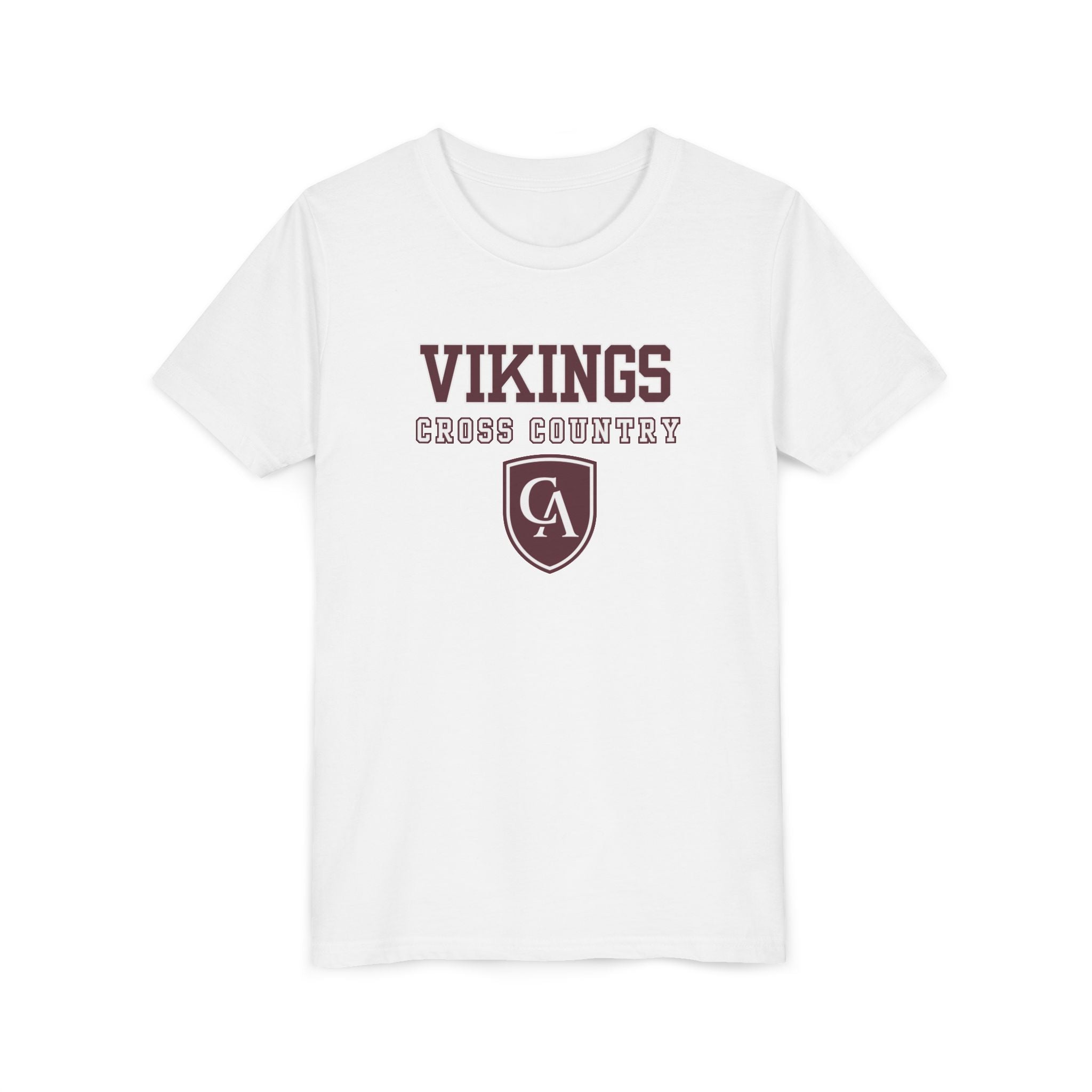 Youth Columbus Academy Vikings Cross Country Graphic Short Sleeve Bella + Canvas Soft Tee