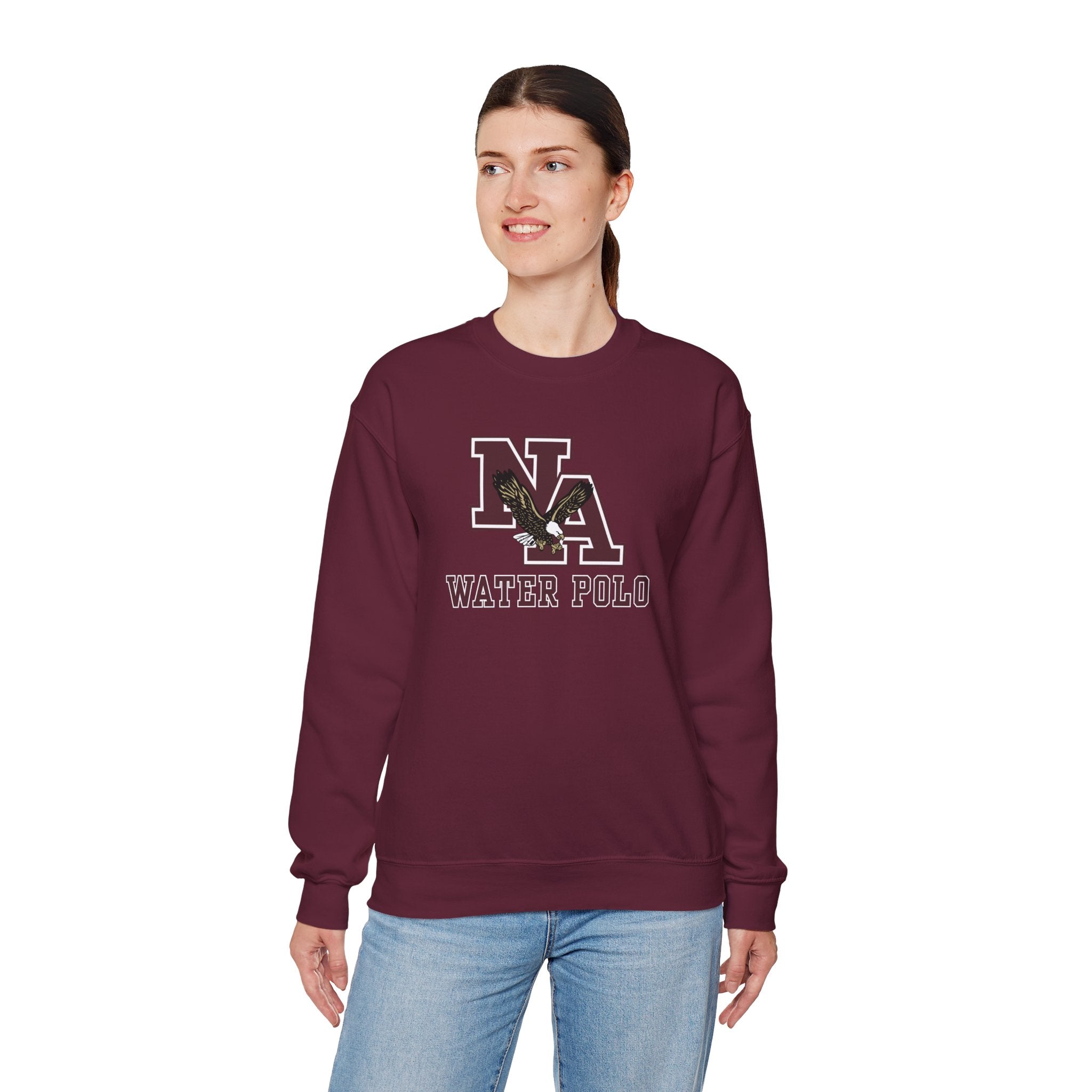Adult Unisex New Albany Water Polo Classic Maroon Logo Graphic Sweatshirt