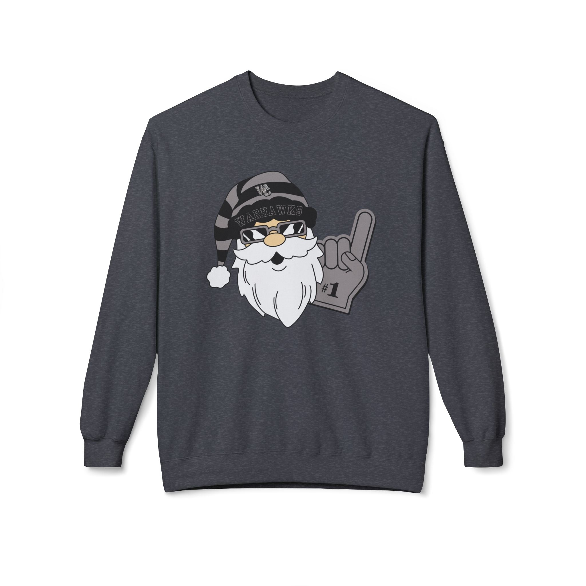 Adult Unisex Westerville Central Spirited Santa Graphic Soft Style Sweatshirt