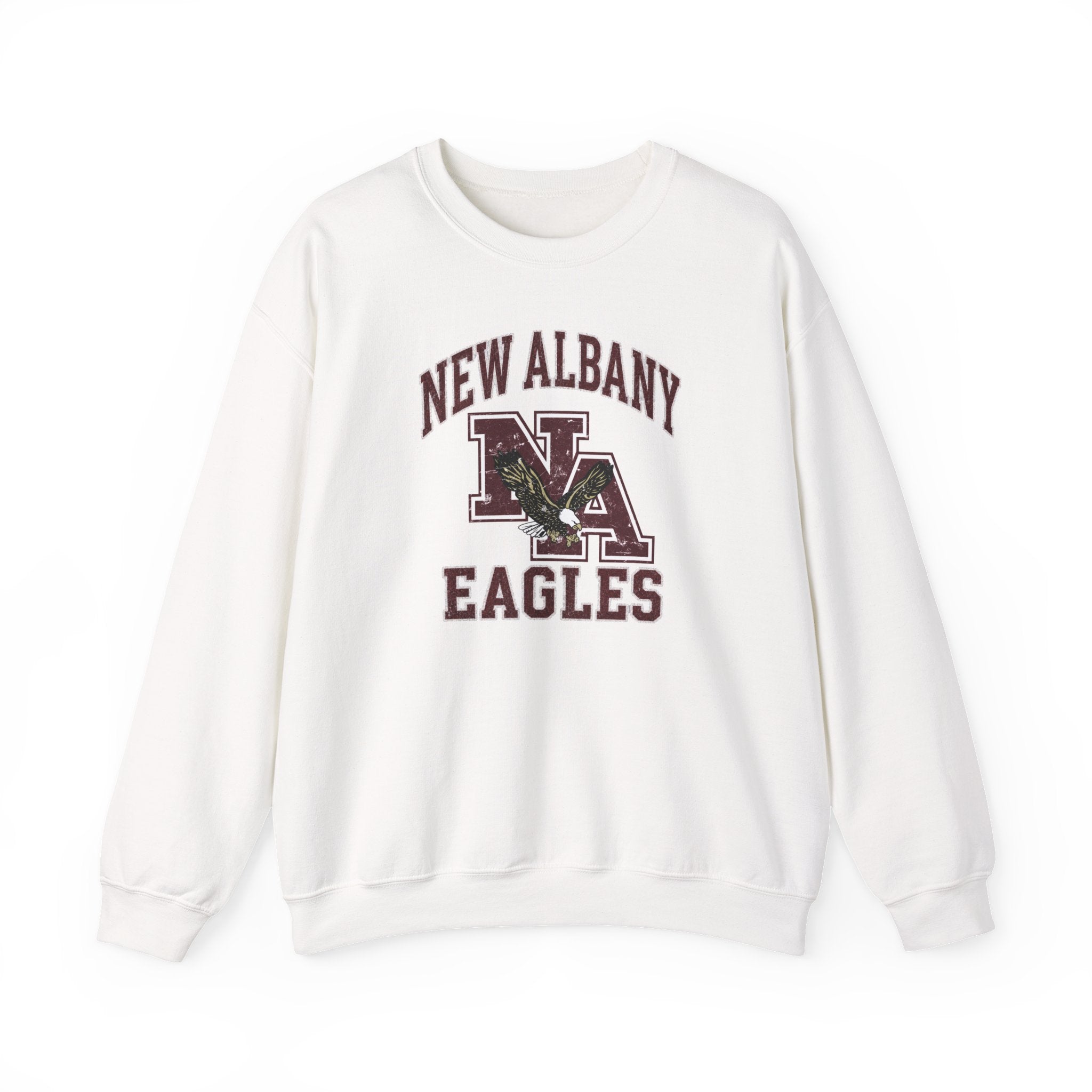 Adult Unisex New Albany Vintage Vibes Football Logo Graphic Sweatshirt