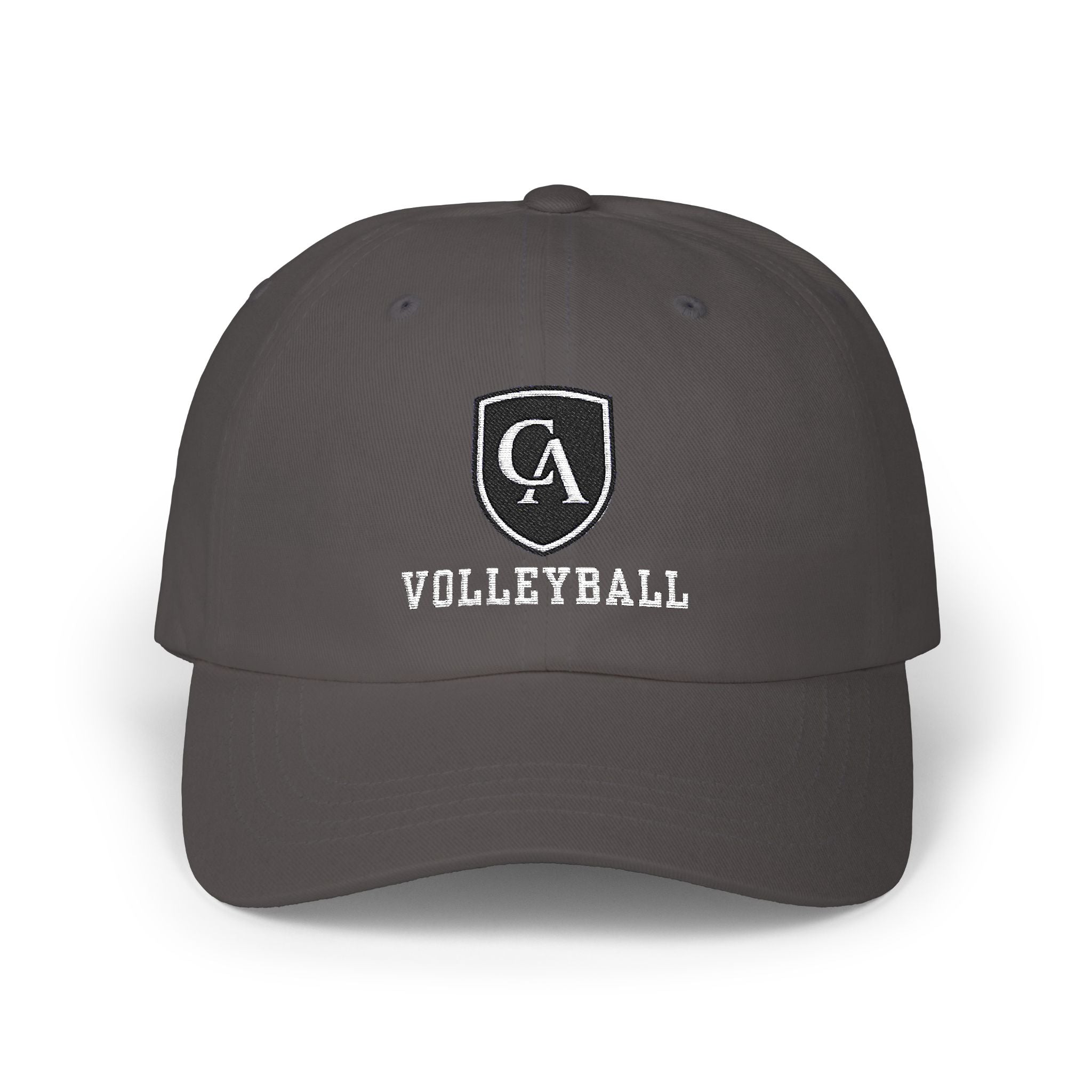Adult Unisex Columbus Academy Vikings Volleyball White Embroidered Logo Dad Cap