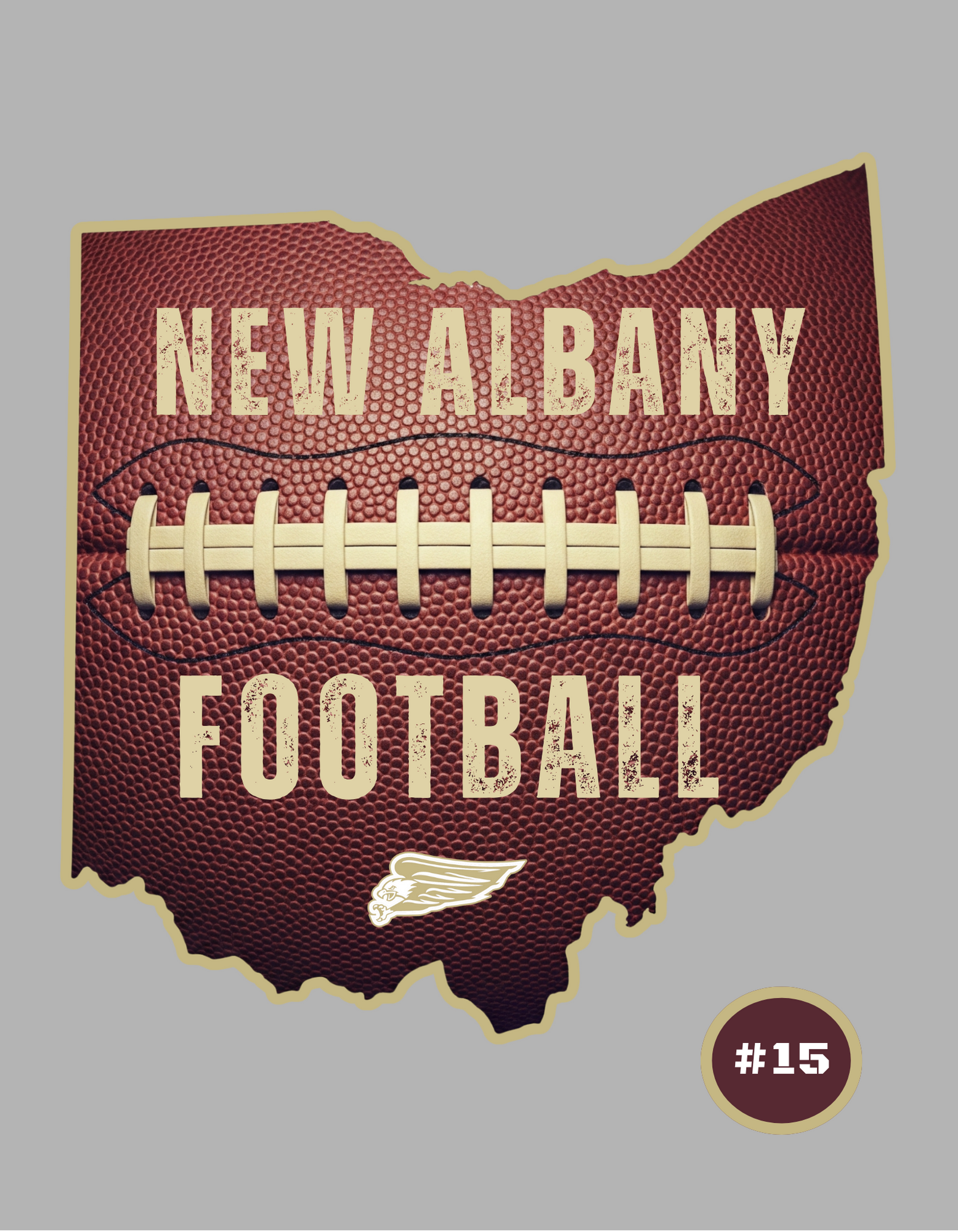 Adult Unisex Choose your Graphic Hoodie with Customized Back - New Albany Football