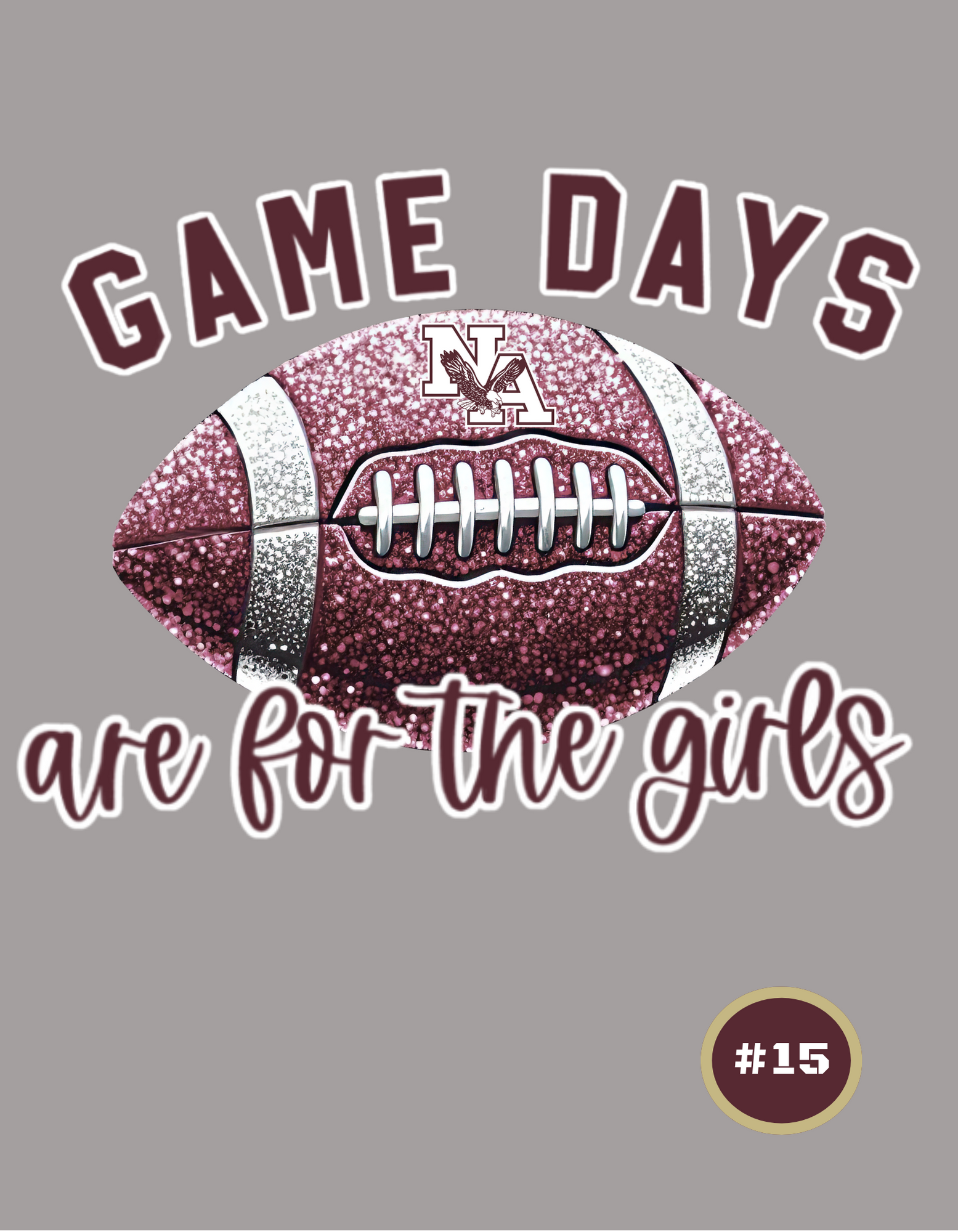 Women's Choose your Graphic Short Sleeve Boxy Crop Tee with Customized Back - New Albany Flag Football