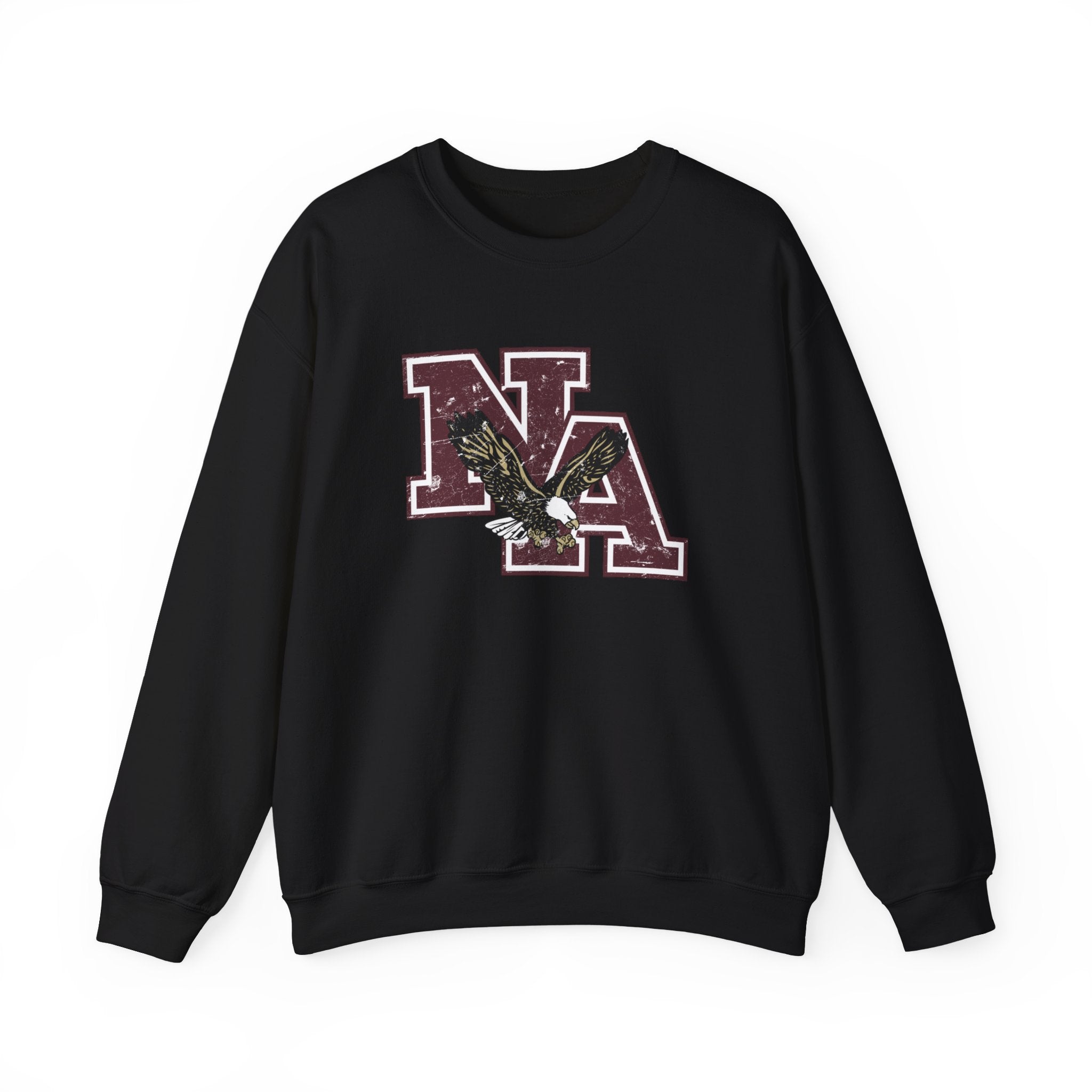 Adult Unisex Vintage Distressed Maroon Logo Graphic Sweatshirt