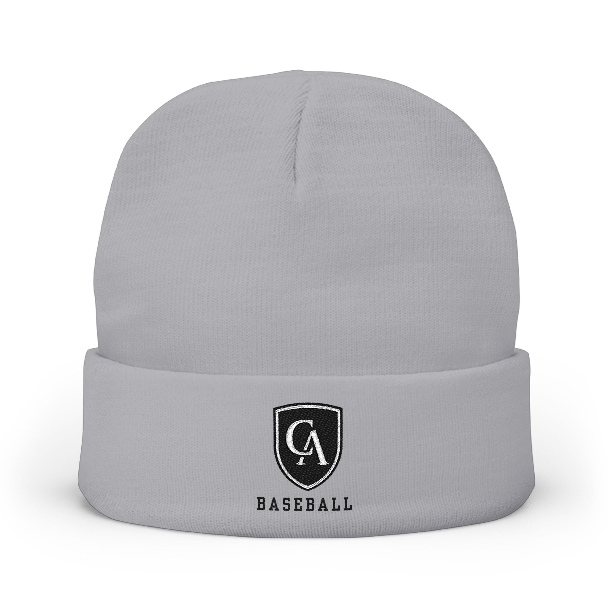 Adult Unisex Columbus Academy Vikings Baseball Grey Embroidered Knit Hat