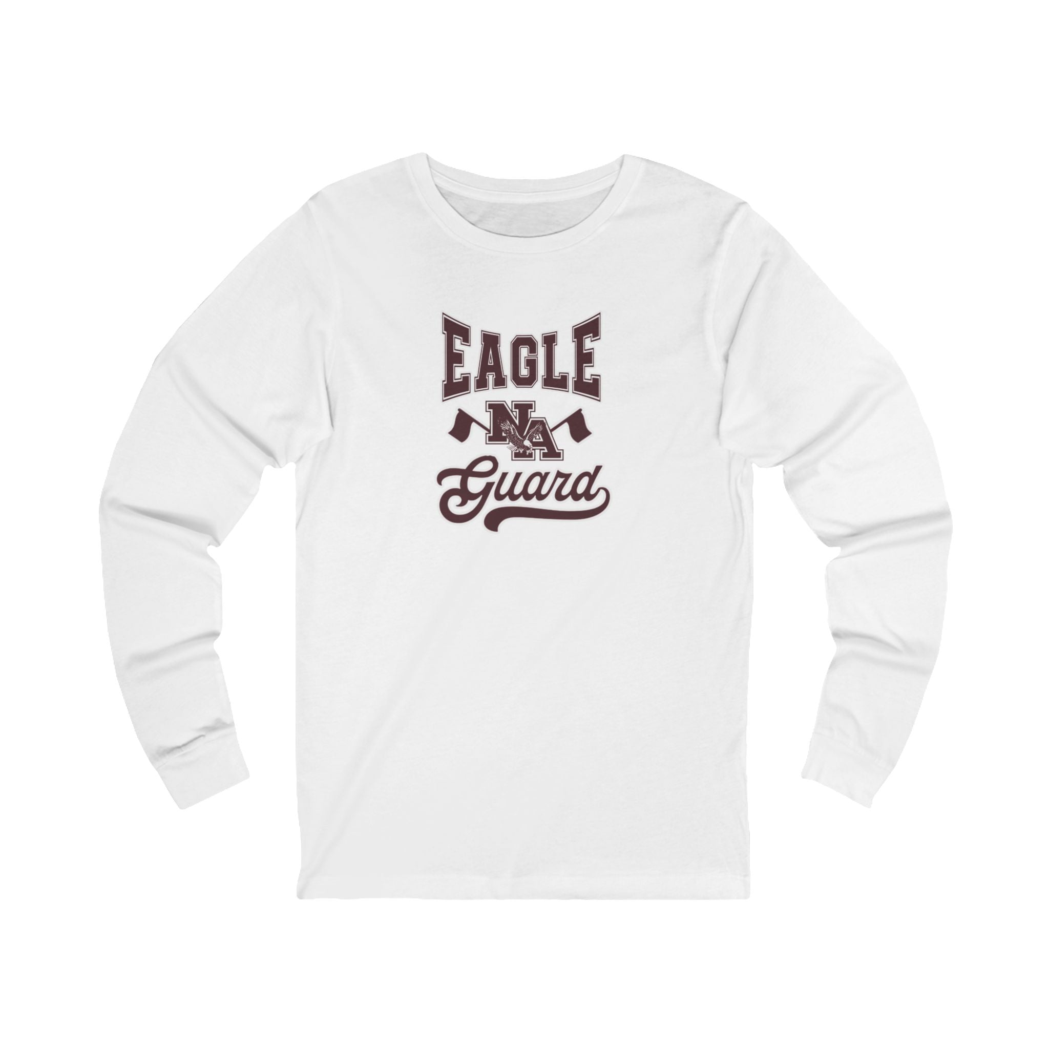 Adult Unisex Classic Varsity Eagle Guard Graphic Long Sleeve Soft Tee