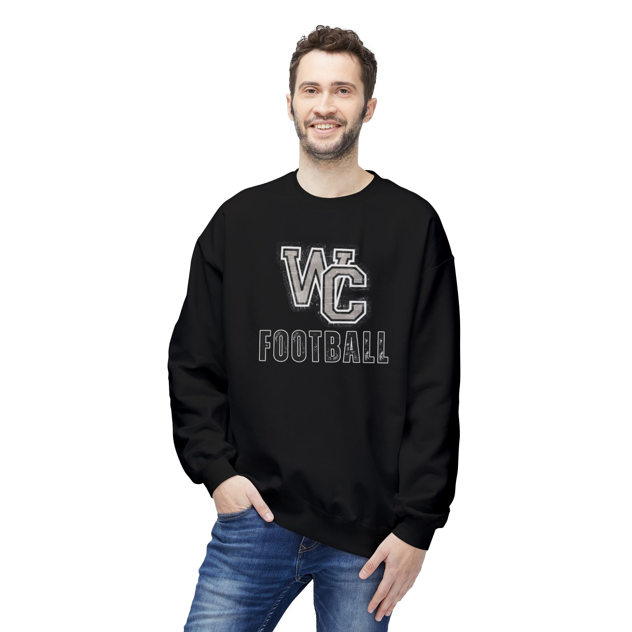 Adult Unisex Vintage Distressed Westerville Central Football Graphic Soft Style Sweatshirt
