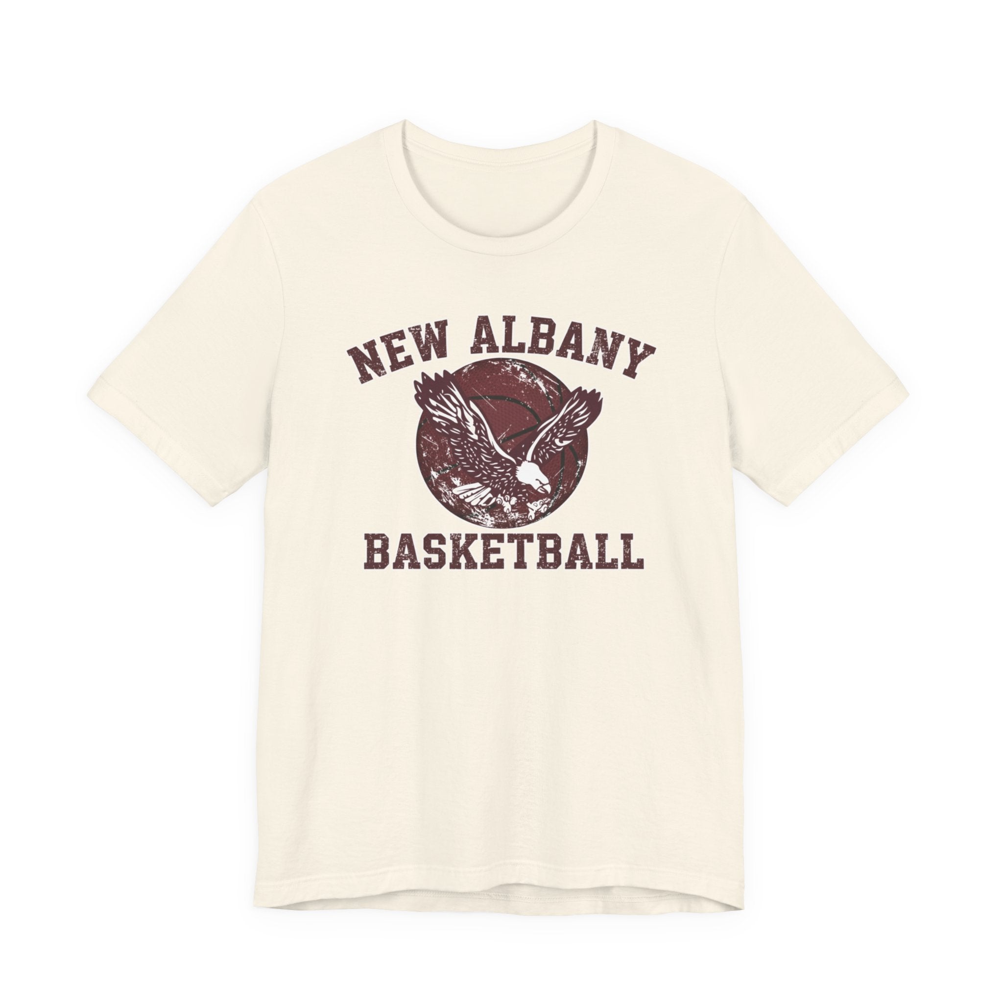 Adult Unisex New Albany Eagles Basketball Vintage Victory Graphic Short Sleeve Soft Tee