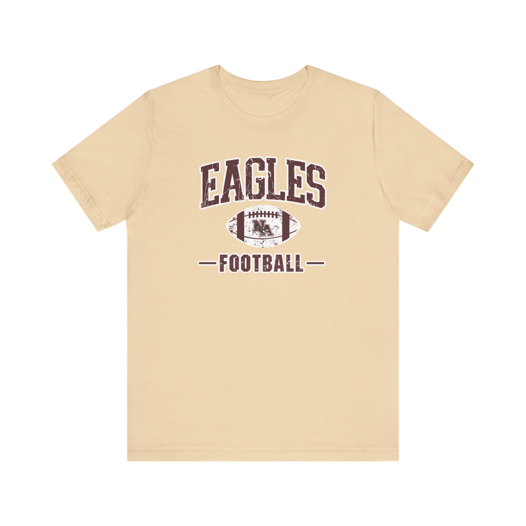 Adult Unisex Eagles Football Vintage Distressed Graphic Short Sleeve Soft Tee