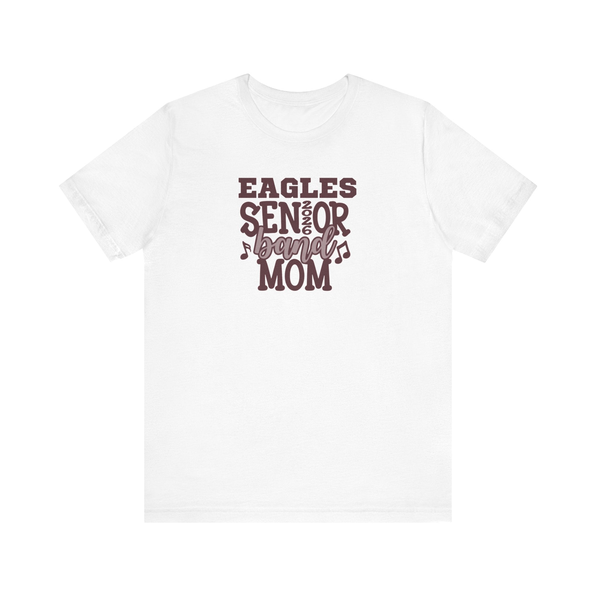 Adult Unisex Eagles Senior Band Mom Graphic Short Sleeve Soft Tee