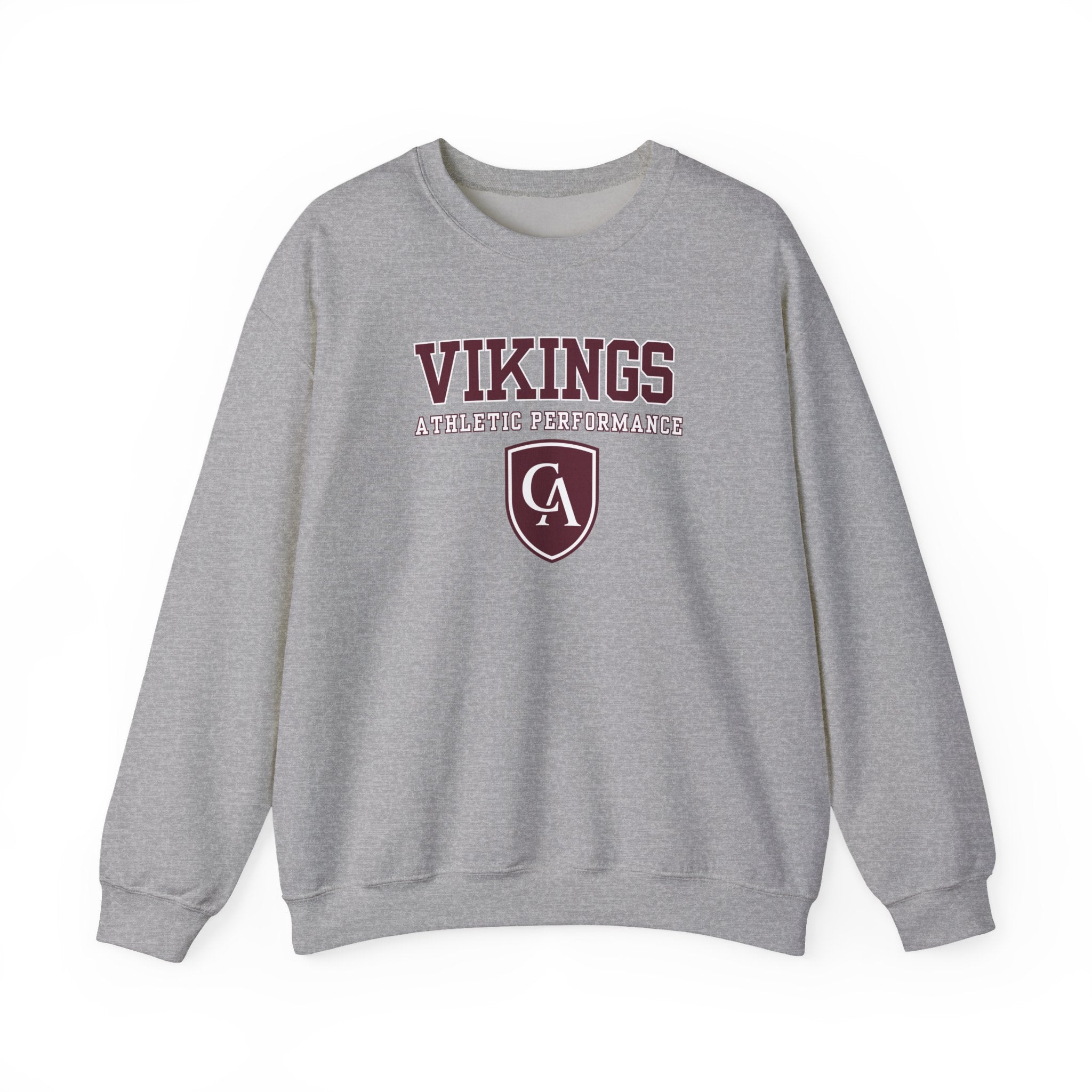 Adult Unisex Columbus Academy Vikings Athletic Performance Graphic Gildan Heavy Blend Sweatshirt
