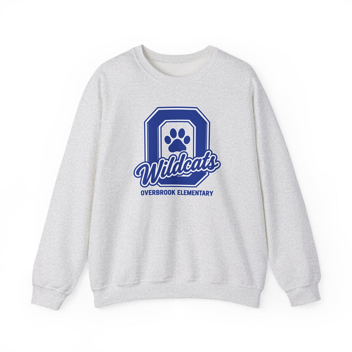 Adult Unisex Overbrook Elementary Wildcats Block Letter Graphic Sweatshirt