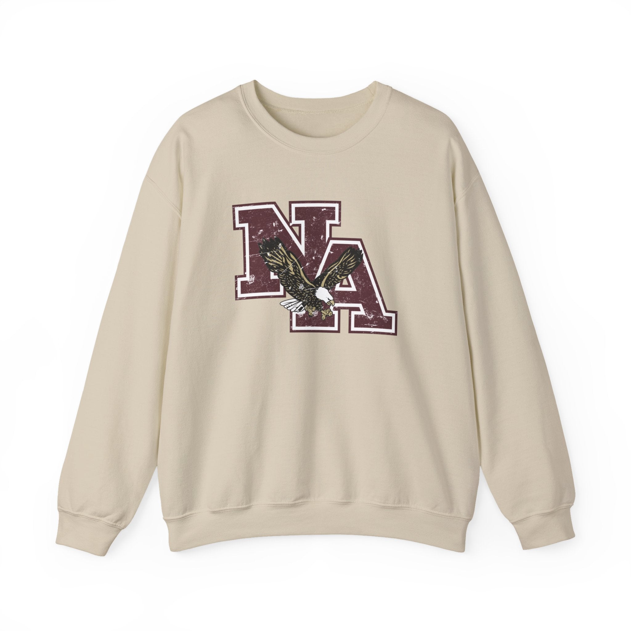 Adult Unisex Vintage Distressed Maroon Logo Graphic Sweatshirt
