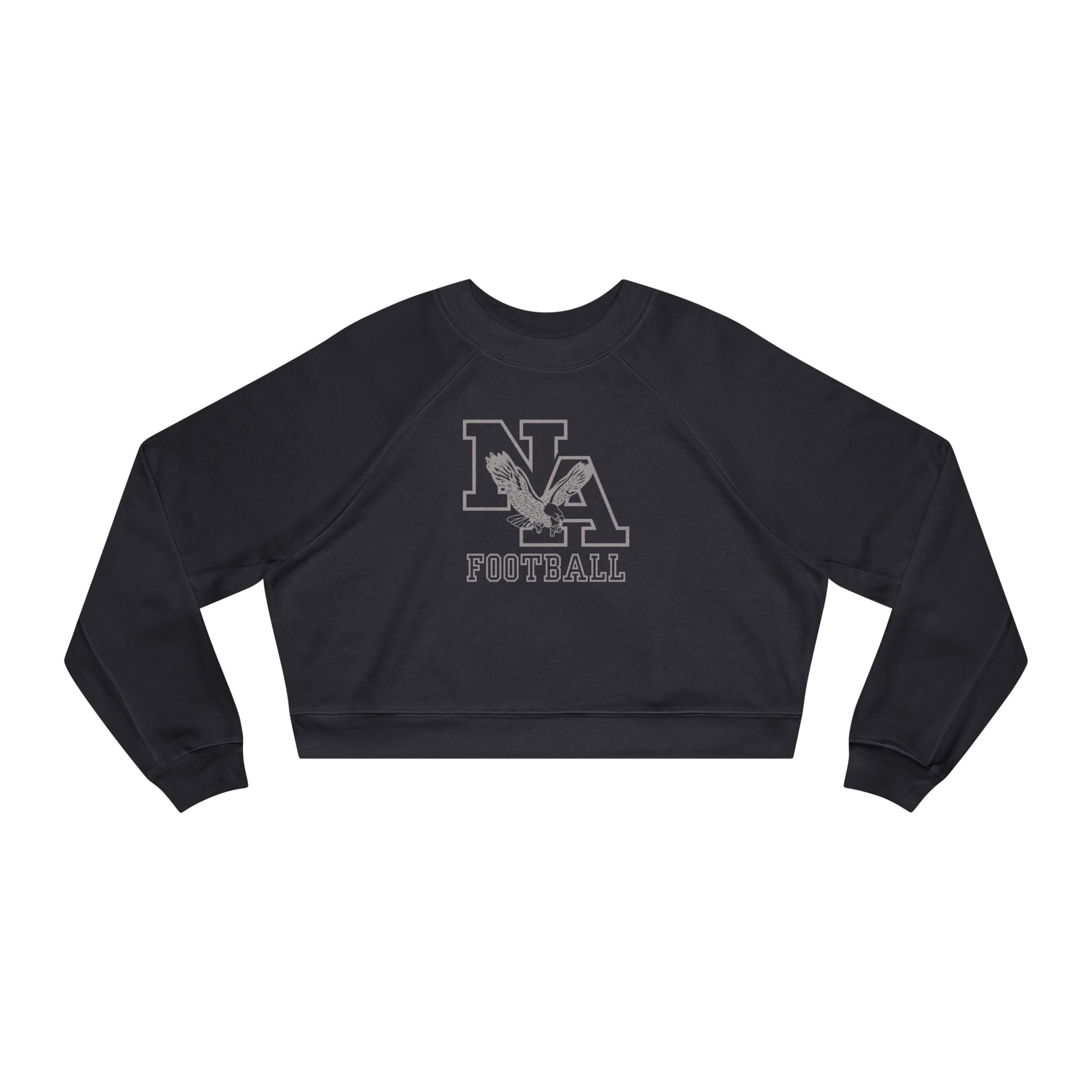 Women's New Albany Tonal Football Logo Graphic Cropped Fleece Sweatshirt