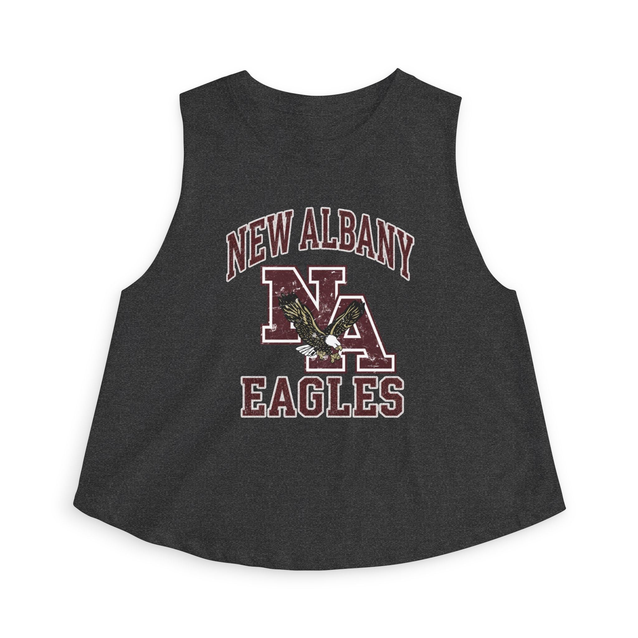 Women's New Albany Vintage Vibes Football Logo Graphic Crop Tank