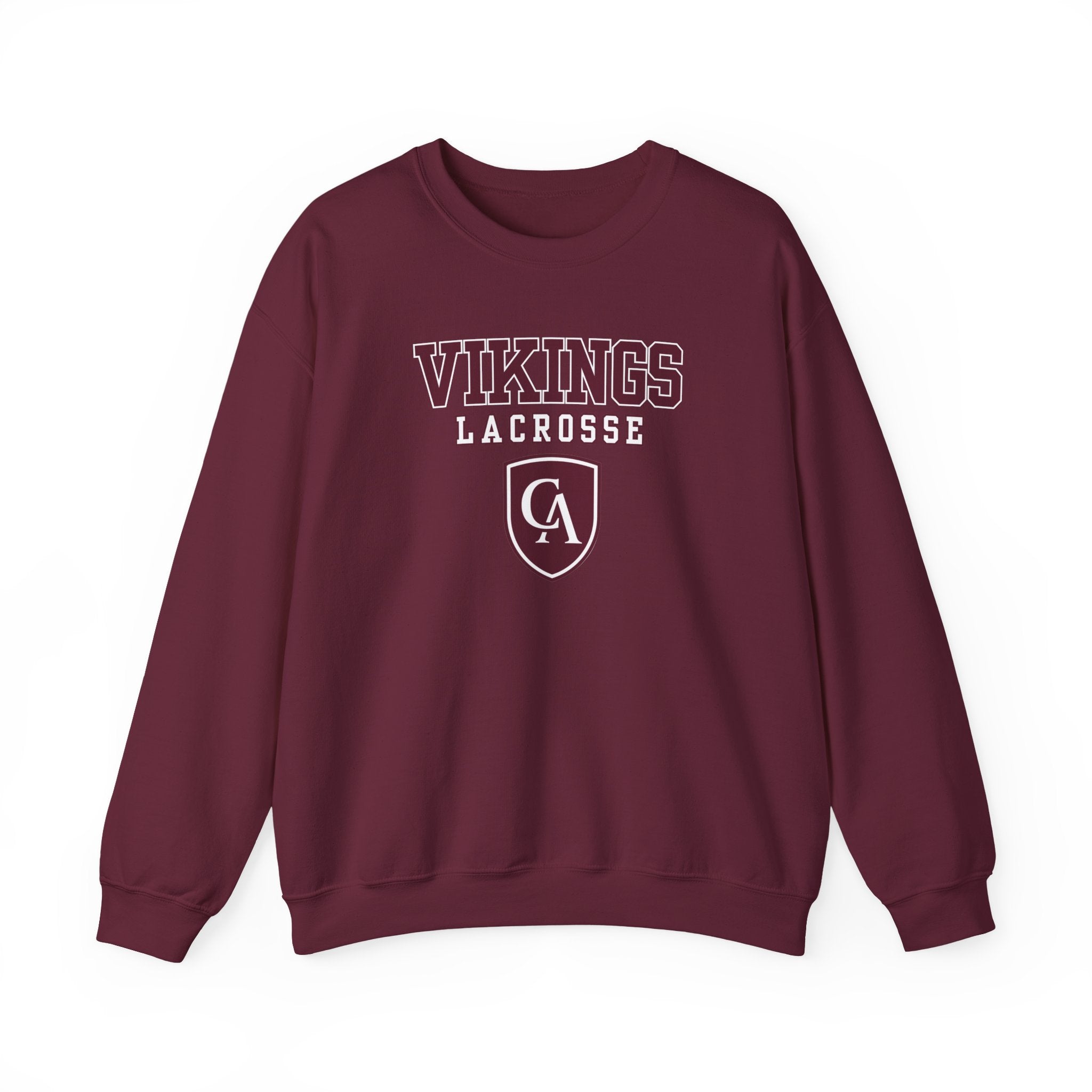 Adult Unisex Columbus Academy Vikings Lacrosse Graphic Gildan Heavy Blend Sweatshirt