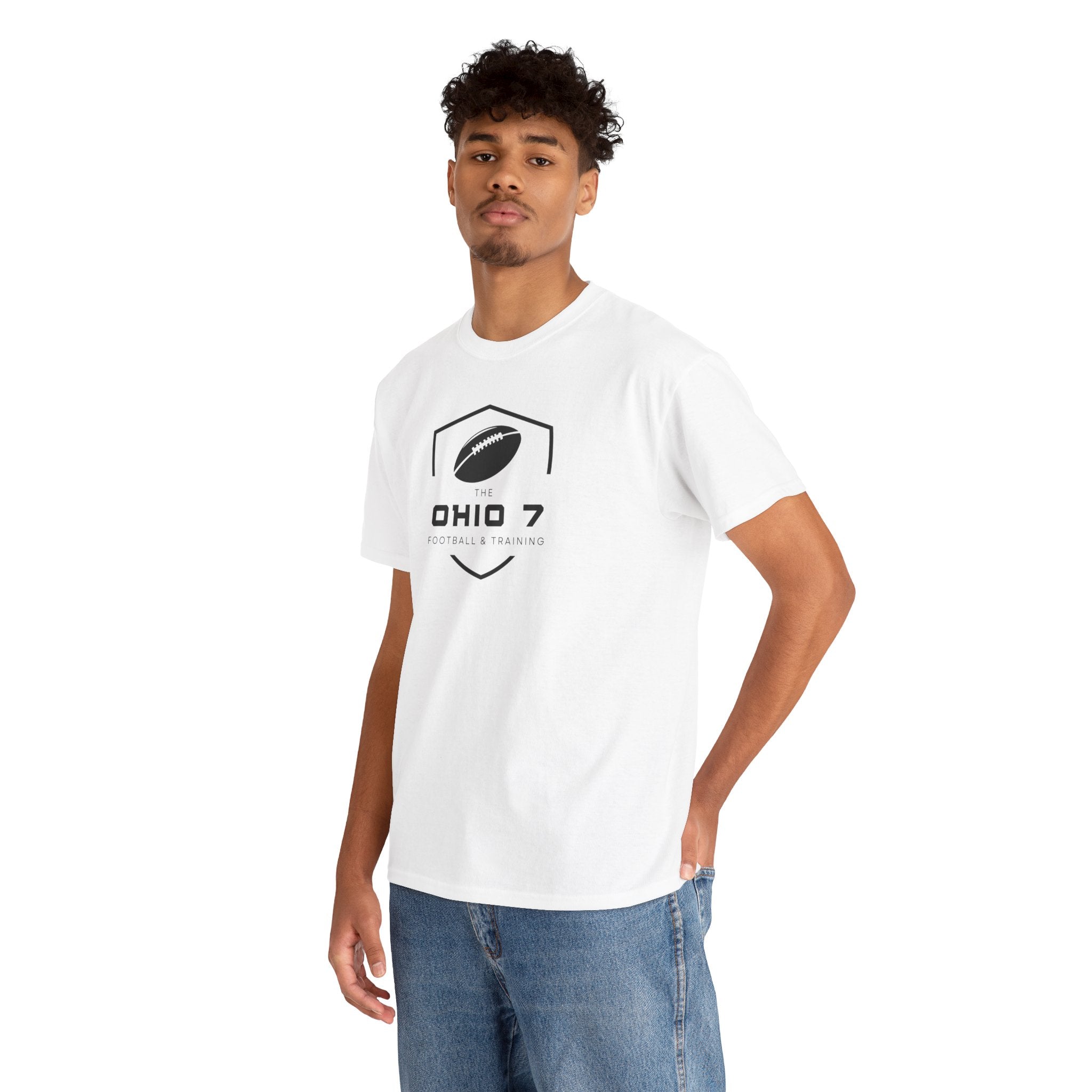 Adult Unisex The Ohio 7 Black Logo Short Sleeve Gildan Heavy Tee