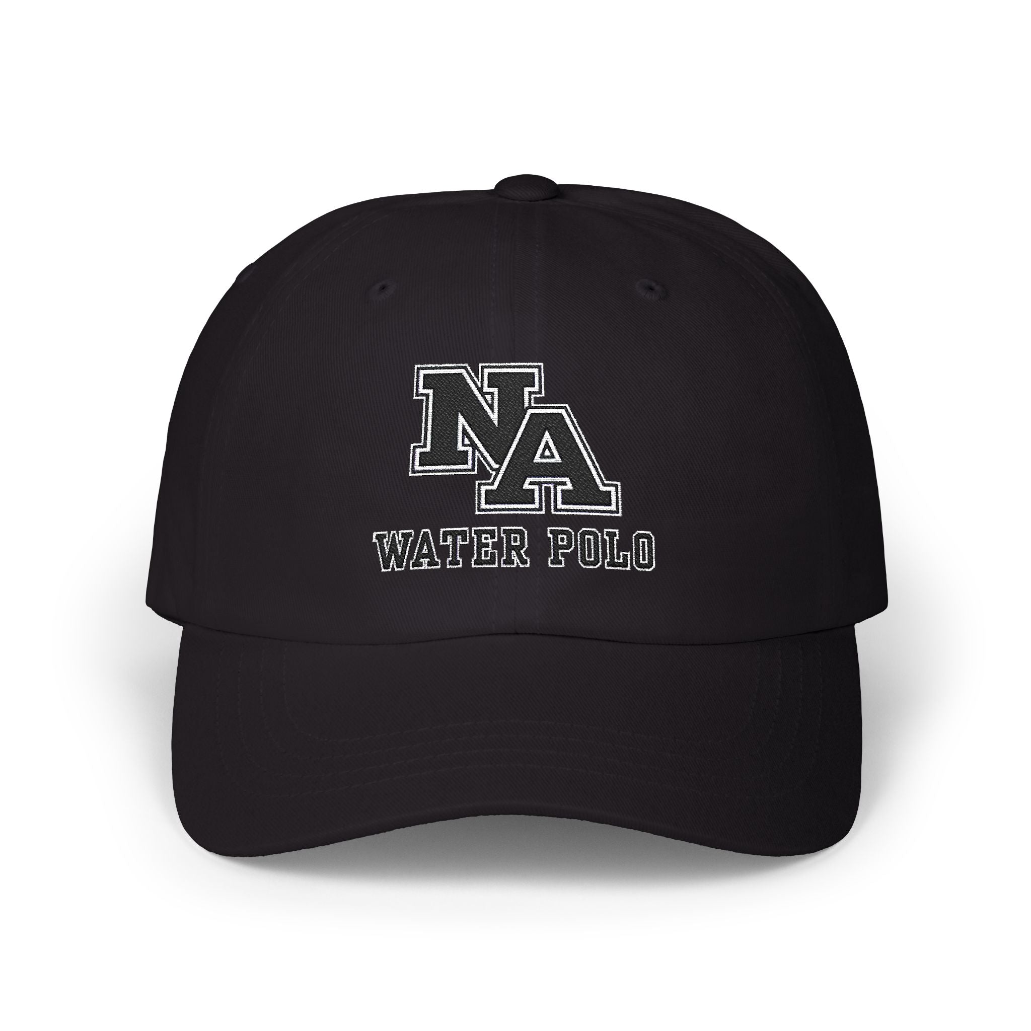 New Albany Water Polo Classic Black Logo Embroidered Dad Cap