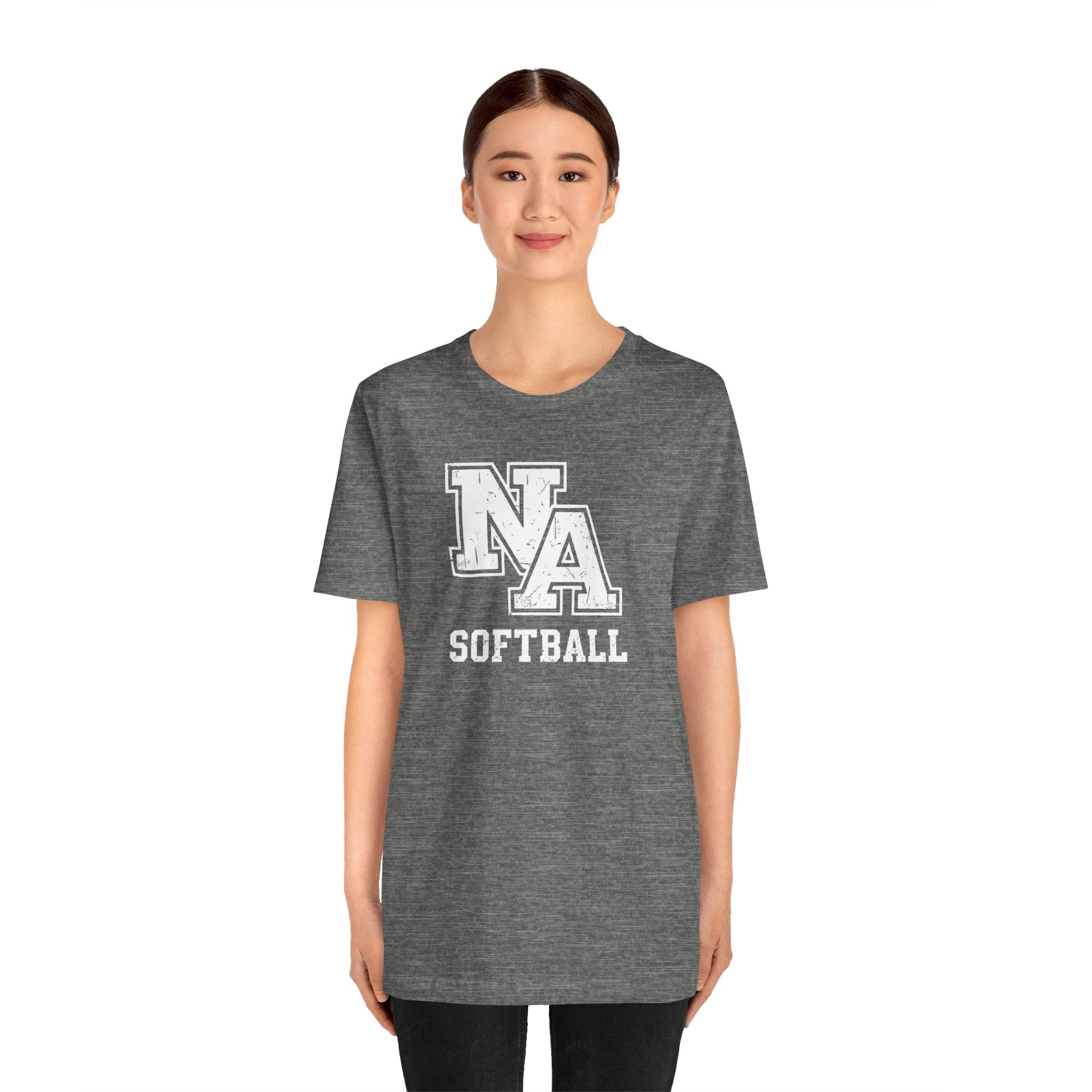 Adult Unisex New Albany Softball Vintage Vibe Logo Graphic Short Sleeve Soft Tee