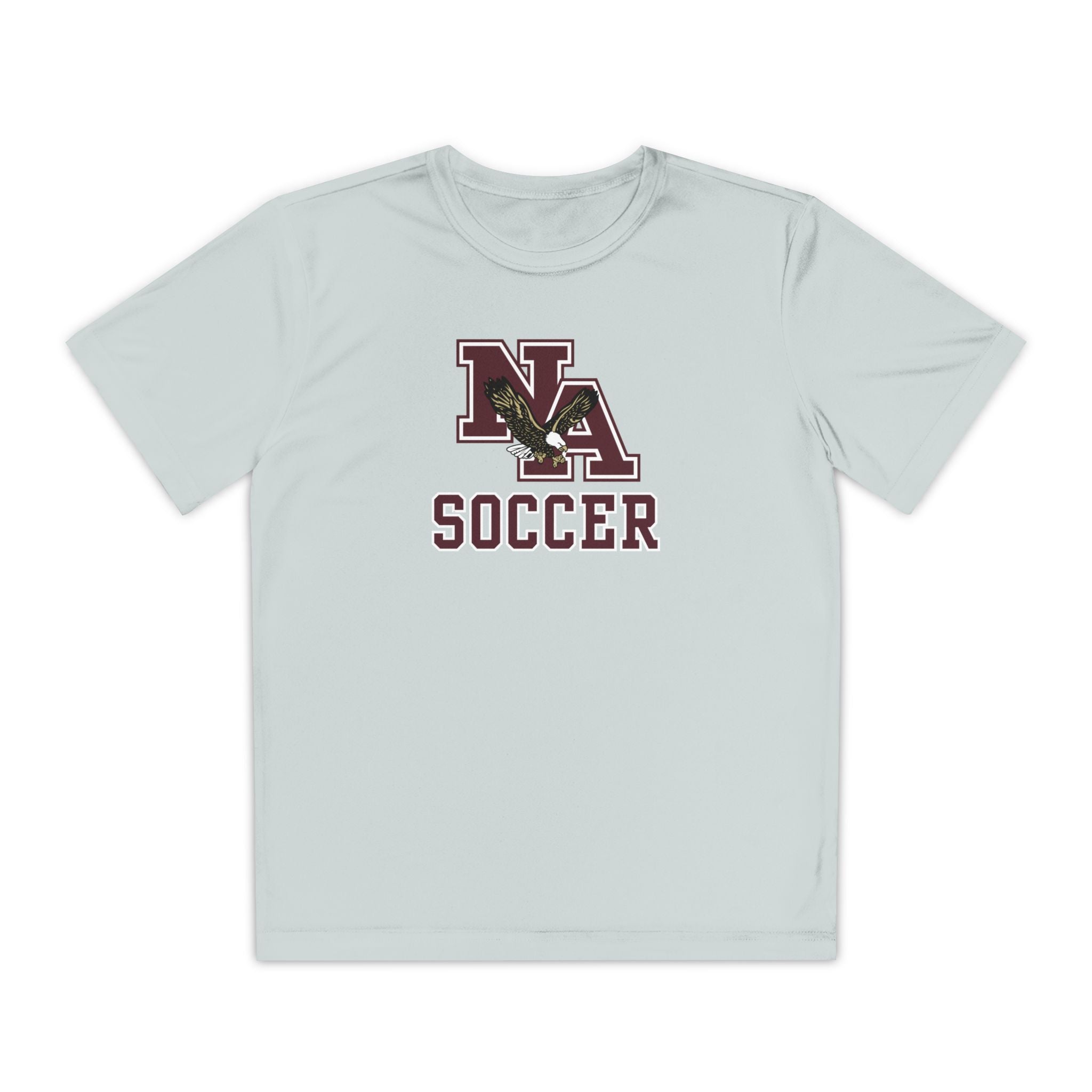 Youth New Albany Classic Maroon Soccer Logo Graphic Sport-Tek Competitor Performance Tee