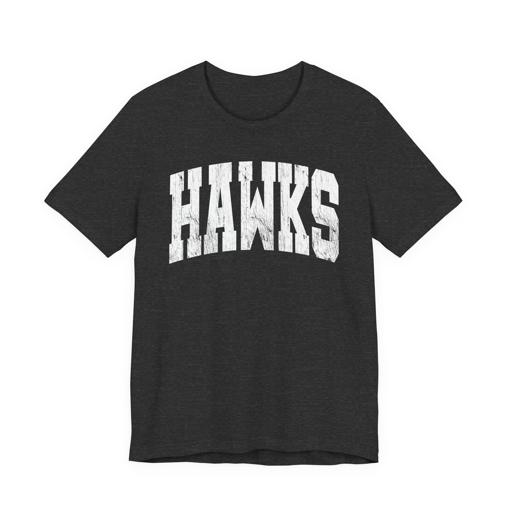 Adult Unisex Westerville Central Distressed Oversized Hawks Graphic Short Sleeve Soft Tee