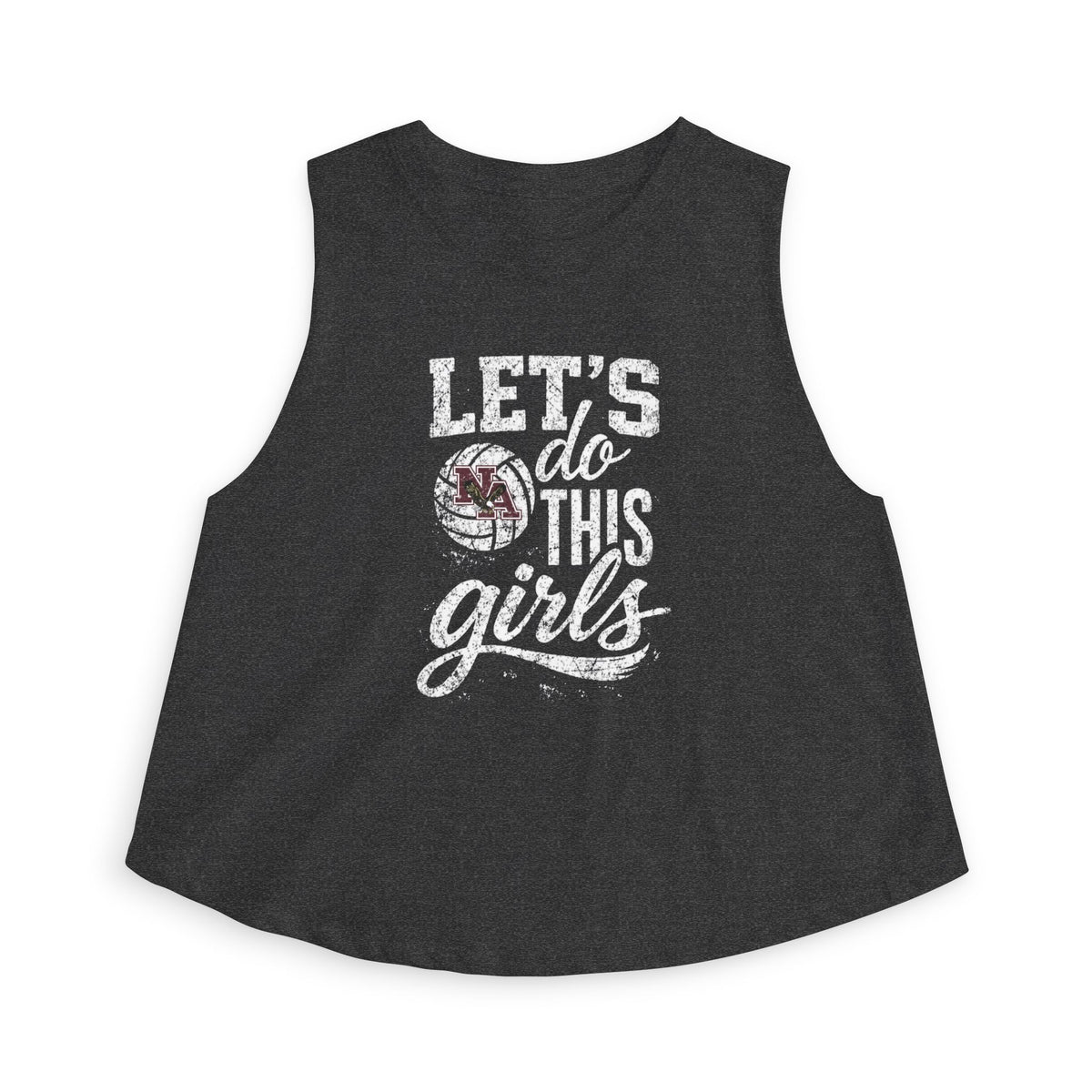 Women's New Albany Eagles Let's Do This Girls Graphic Crop Tank