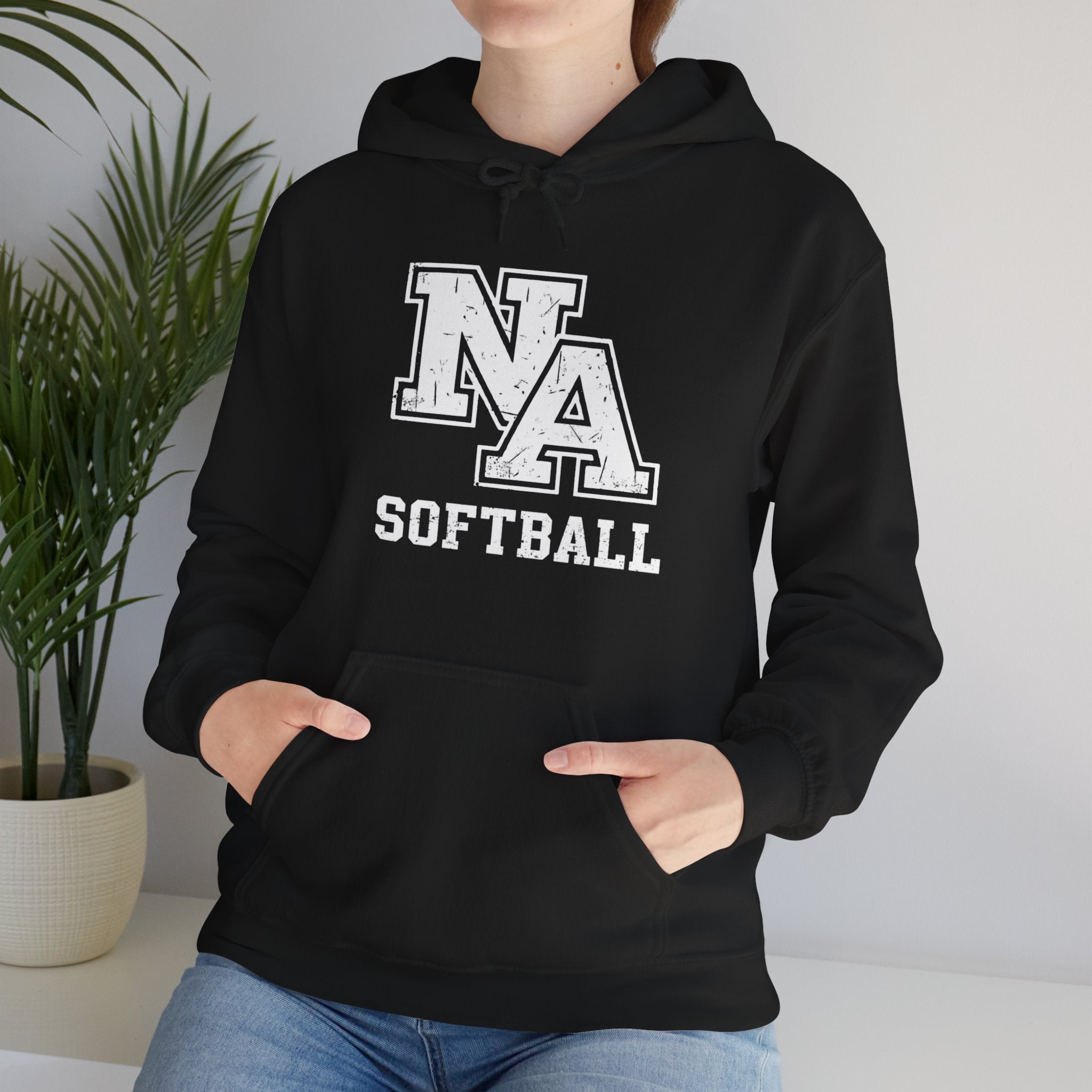 Adult Unisex New Albany Softball Vintage Vibe Logo Graphic Hoodie