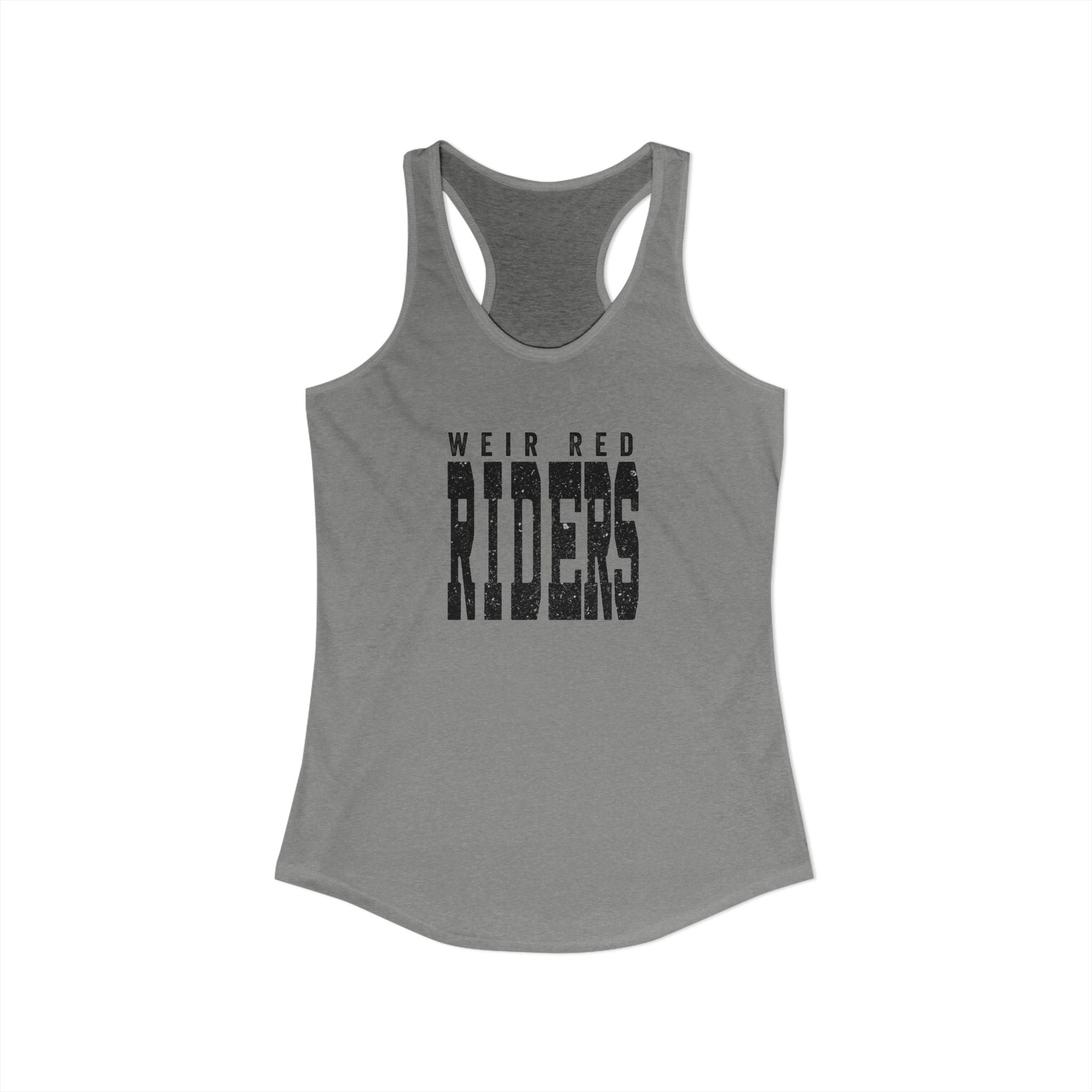 Women's Weir Red Riders Distressed Enlarged Graphic Next Level Racerback Tank