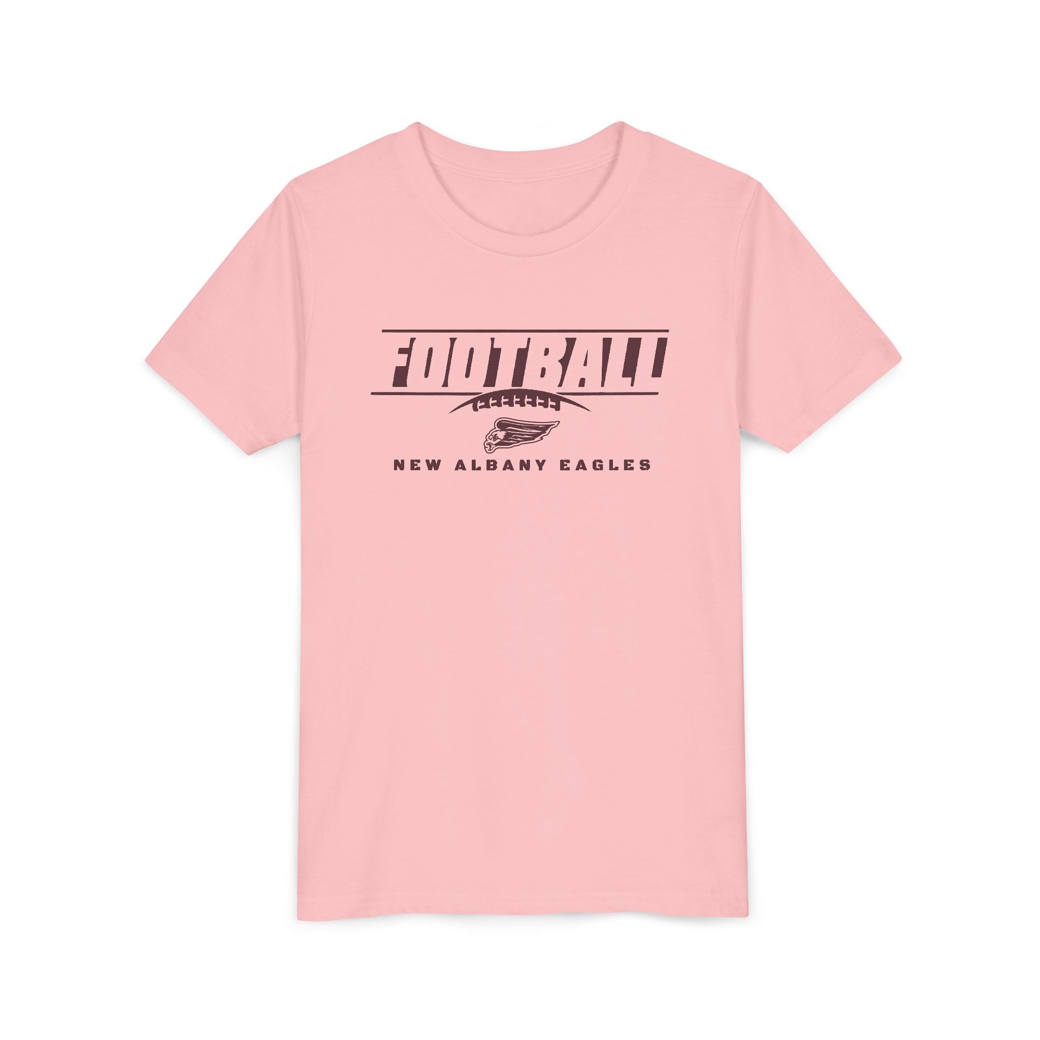 Youth New Albany Eagles Goal Line Maroon Graphic Short Sleeve Soft Tee