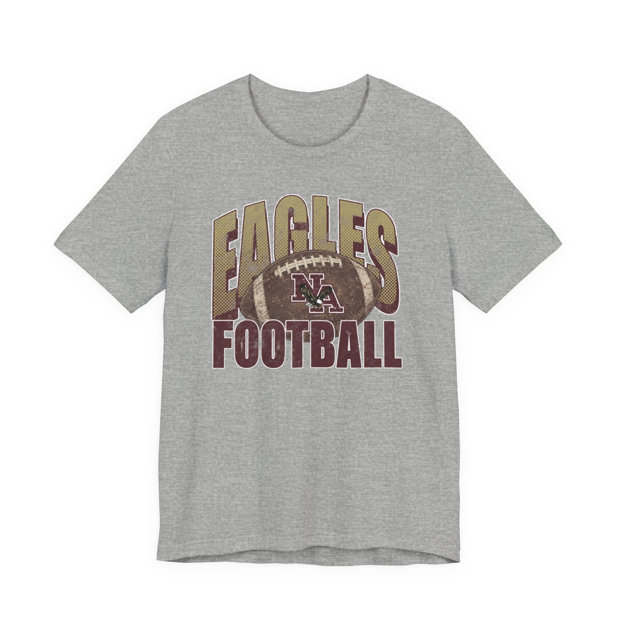 Adult Unisex New Albany First-Down Distressed Football Graphic Short Sleeve Soft Tee