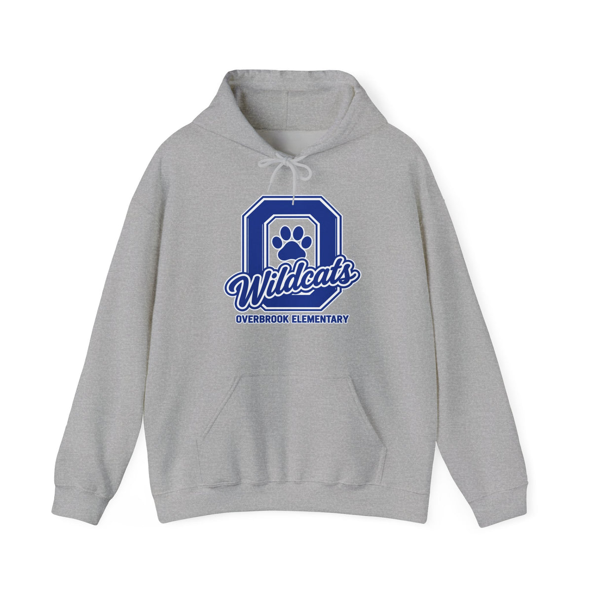 Adult Unisex Overbrook Elementary Wildcats Block Letter Graphic Hoodie