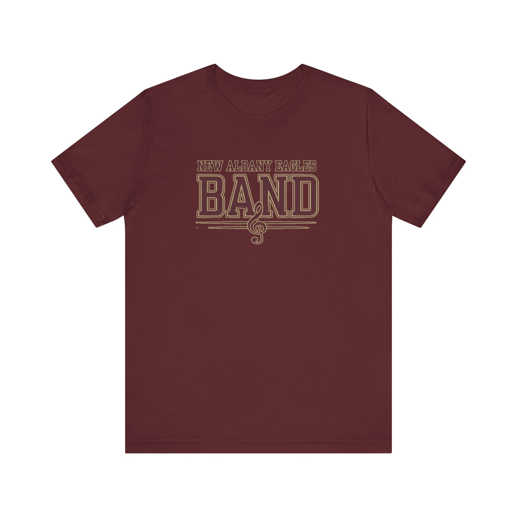 Adult Unisex New Albany Eagles Band Musical Note Graphic Short Sleeve Soft Tee