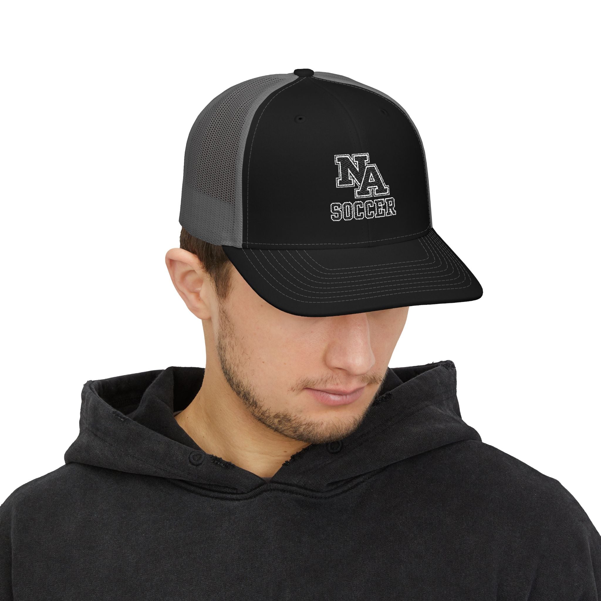 Adult Unisex Embroidered New Albany Classic Black Logo Richardson 112 Snapback Trucker Hat