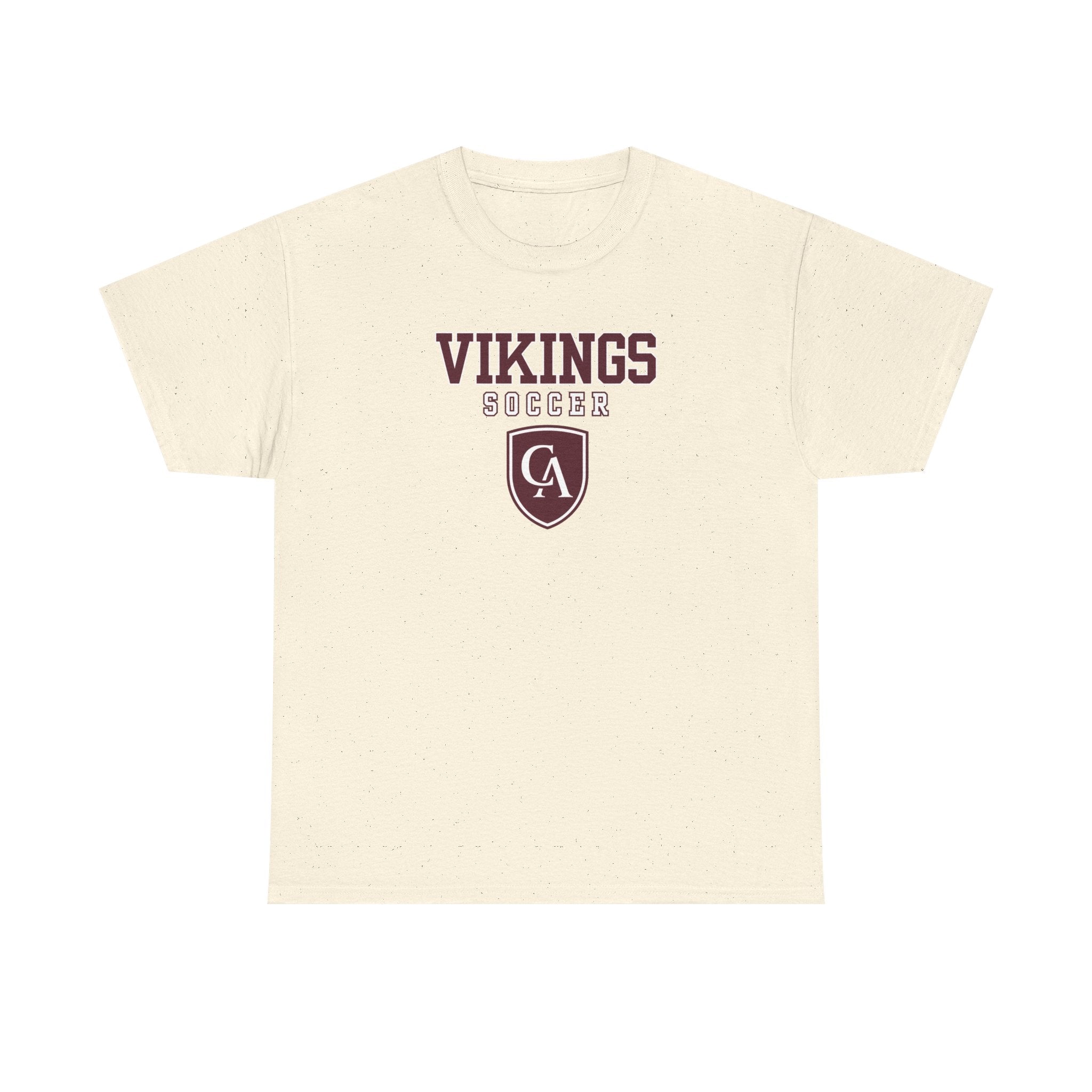 Adult Unisex Columbus Academy Vikings Soccer Graphic Short Sleeve Gildan Heavy Tee