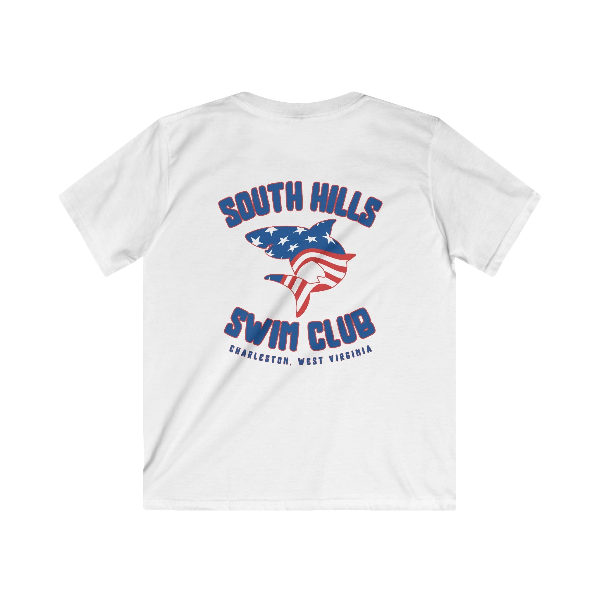 Youth South Hills Swim Club Patriotic Graphic Short Sleeve Gildan Softstyle Tee
