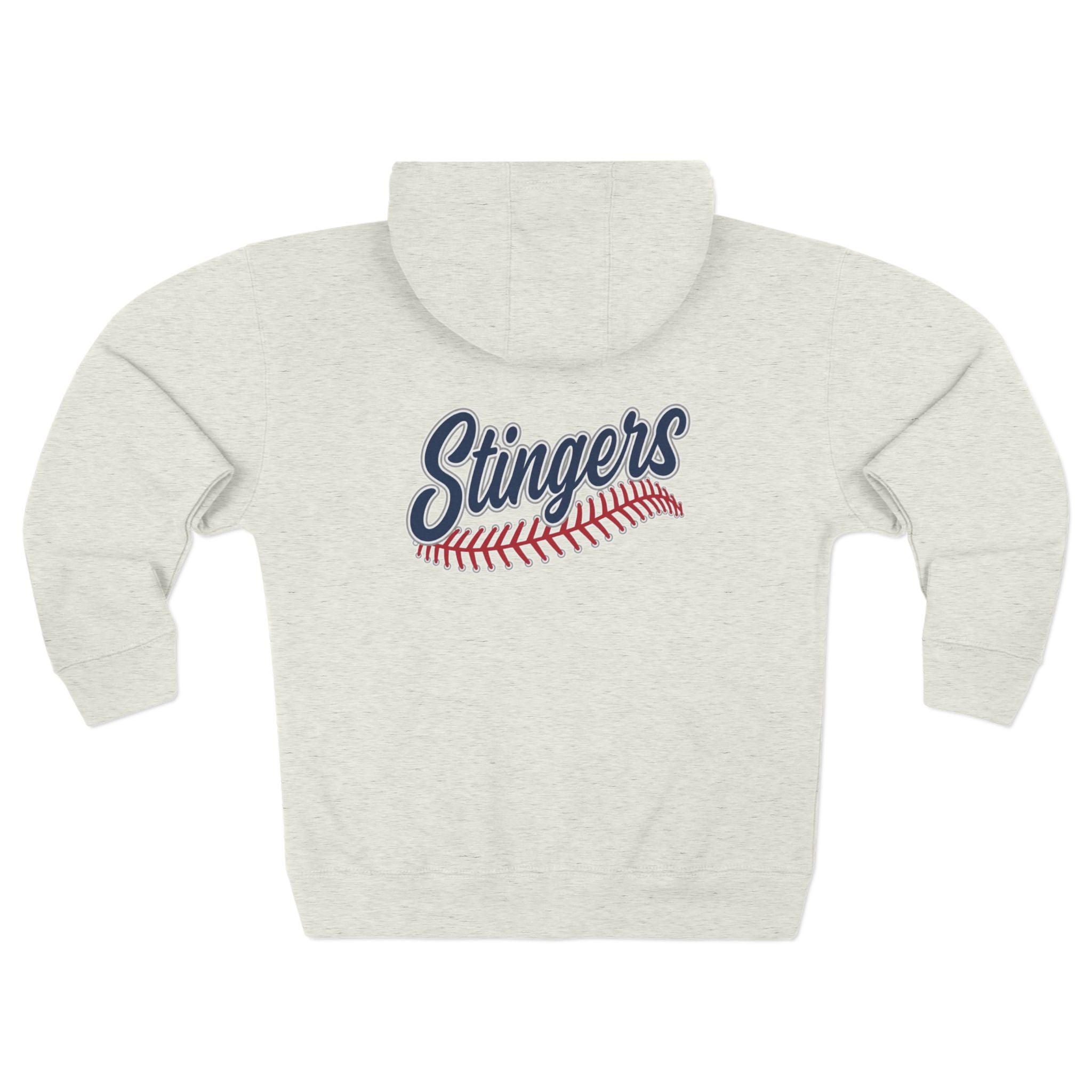 Adult Unisex Stingers Softball Graphic Full-Zip Hooded Sweatshirt Jacket