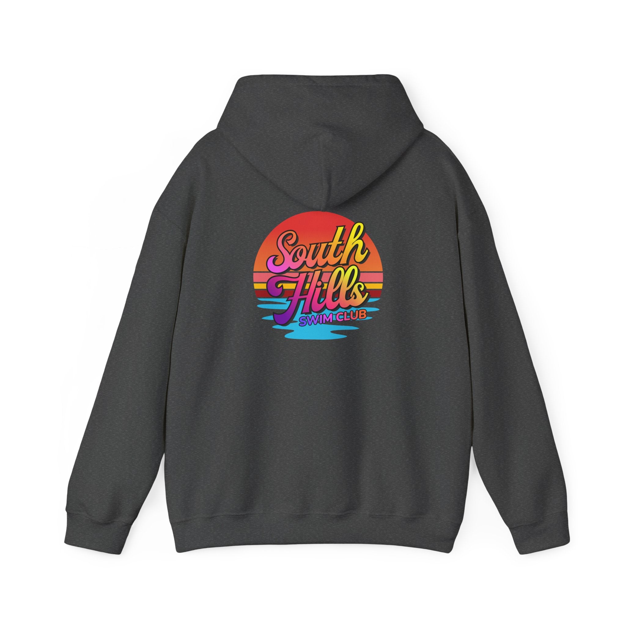 Adult Unisex South Hills Swim Club Sunset Script Graphic Hoodie