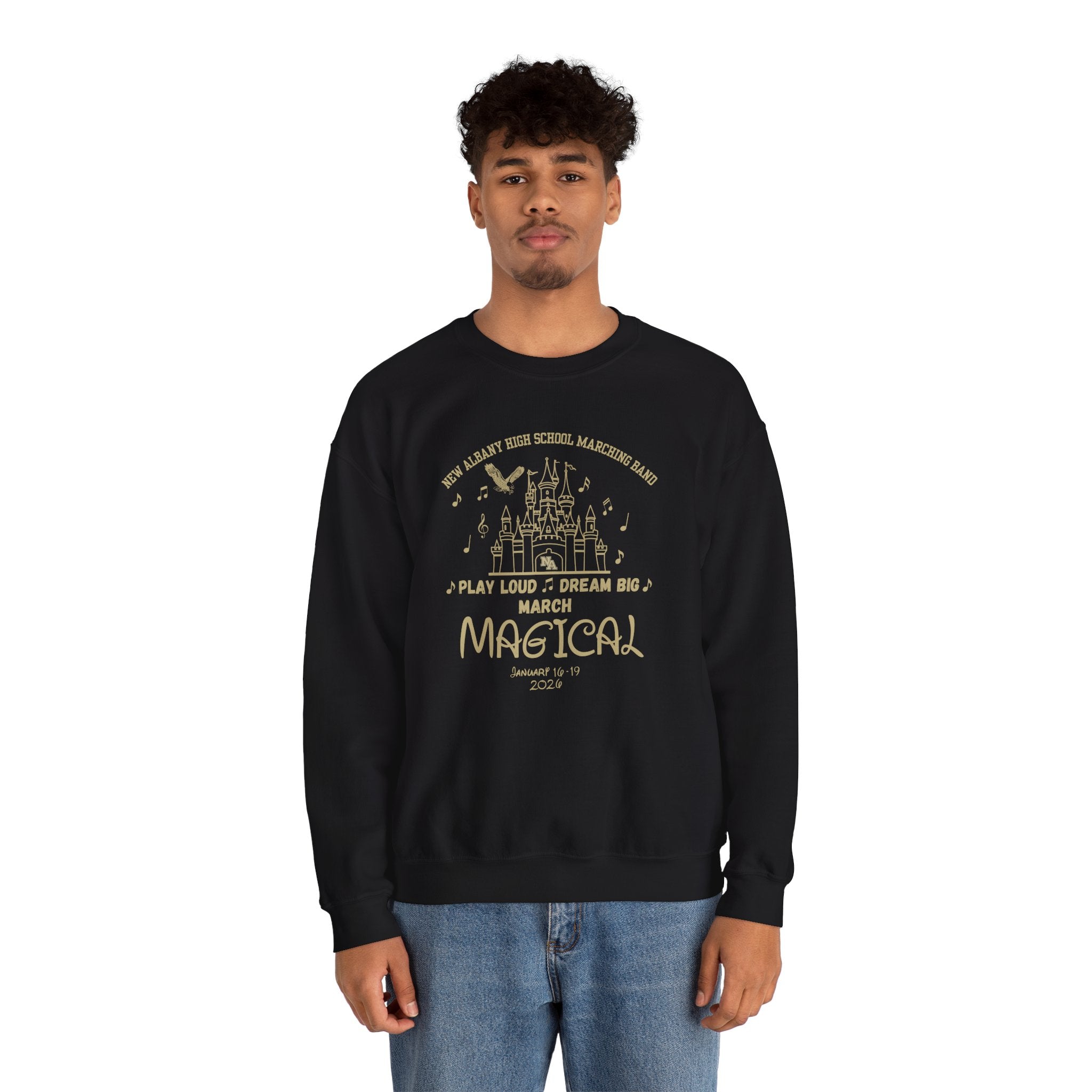 Adult Unisex NAHS Marching Band March Magical Graphic Sweatshirt