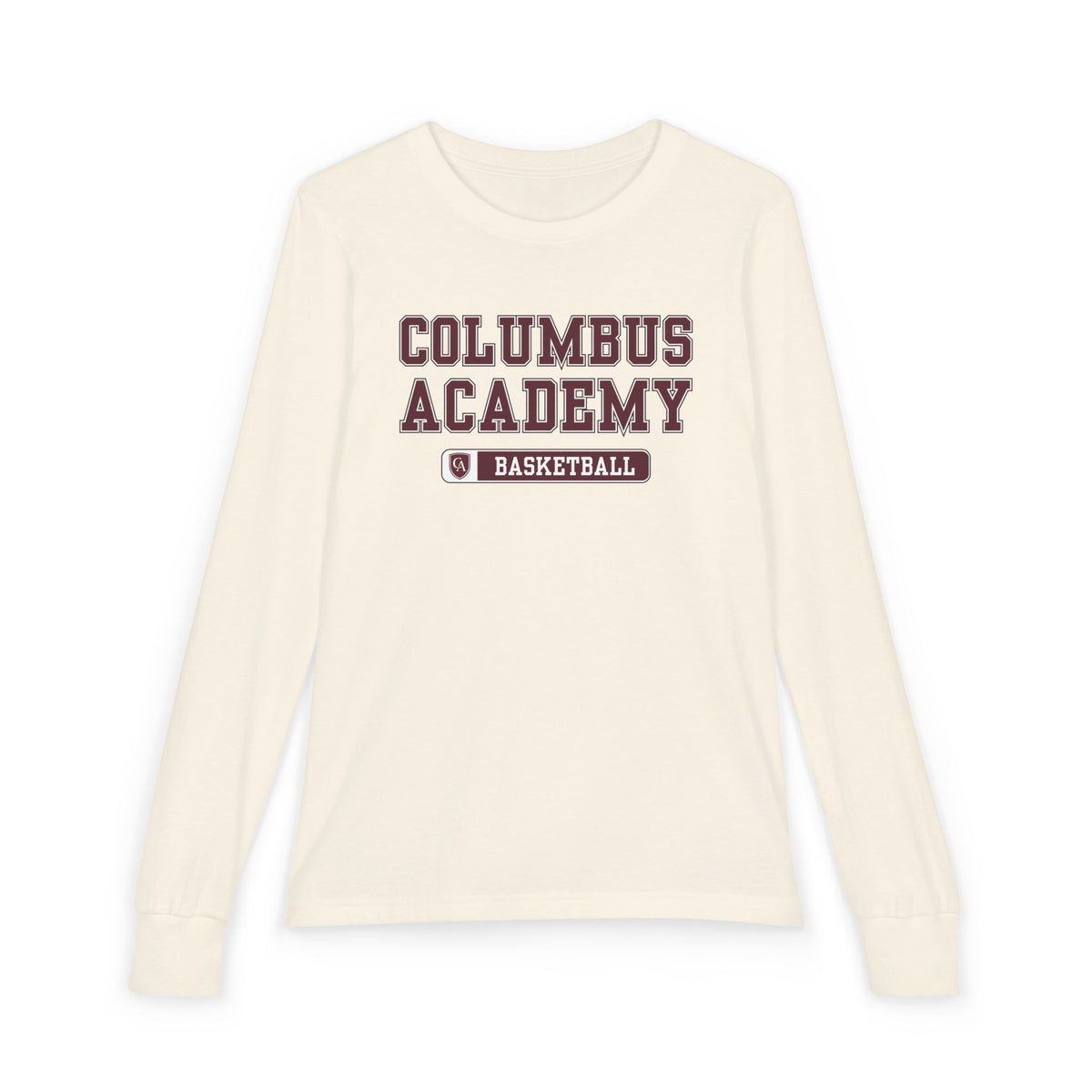 Youth Columbus Academy Basketball Graphic Bella + Canvas Long Sleeve Soft Tee