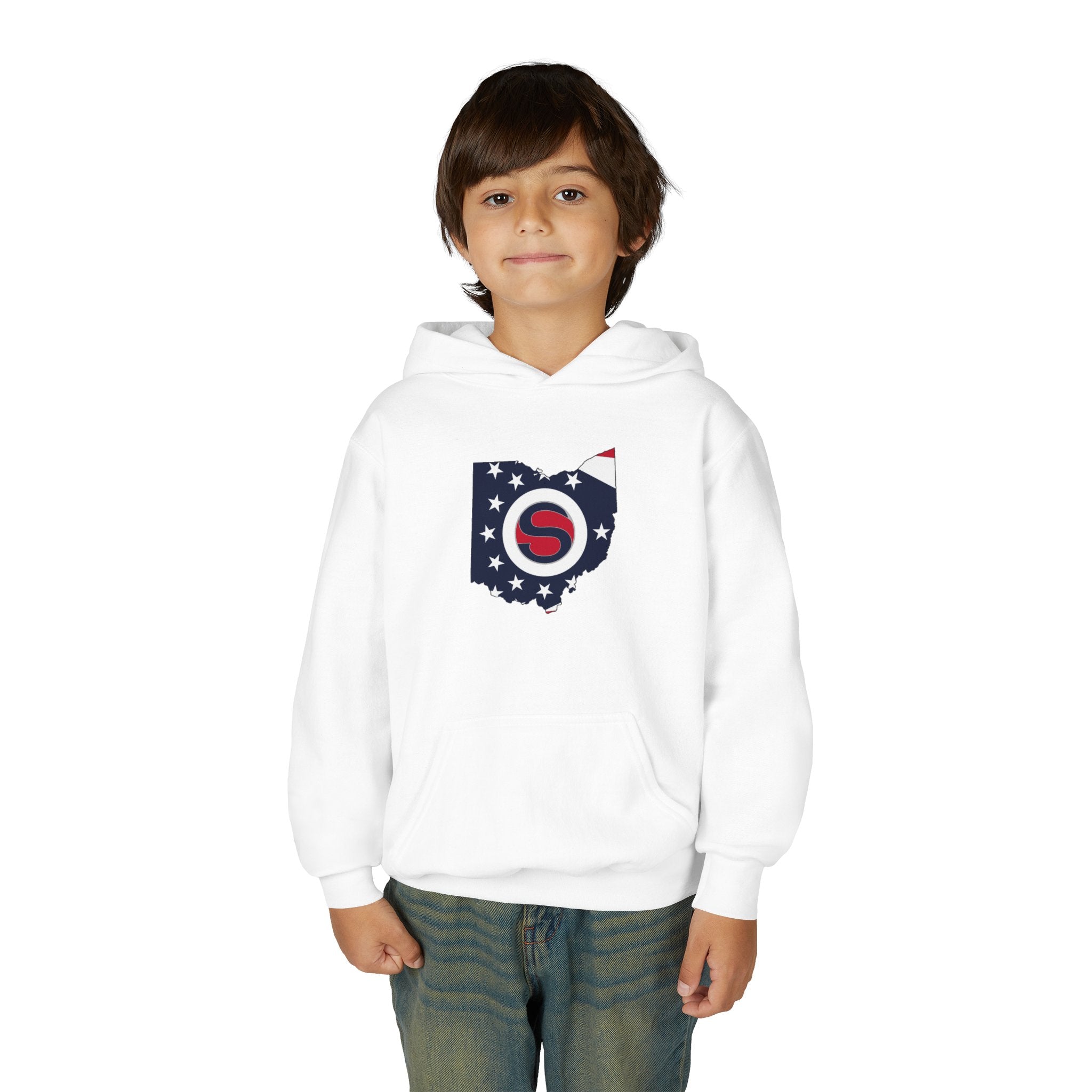 Youth Stingers Softball State Logo Graphic Hoodie
