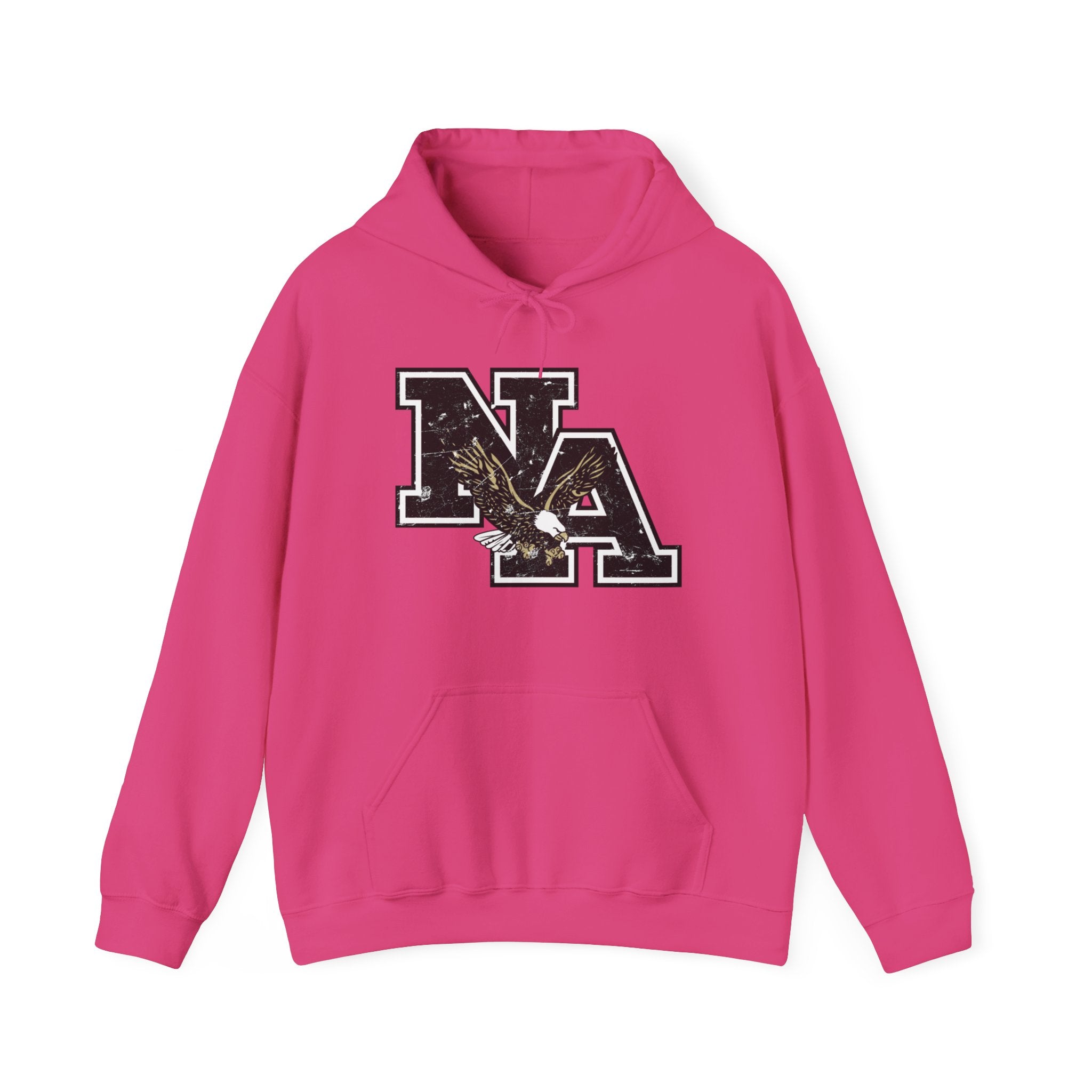 Adult Unisex Vintage Distressed Logo Graphic Hoodie - Pink October