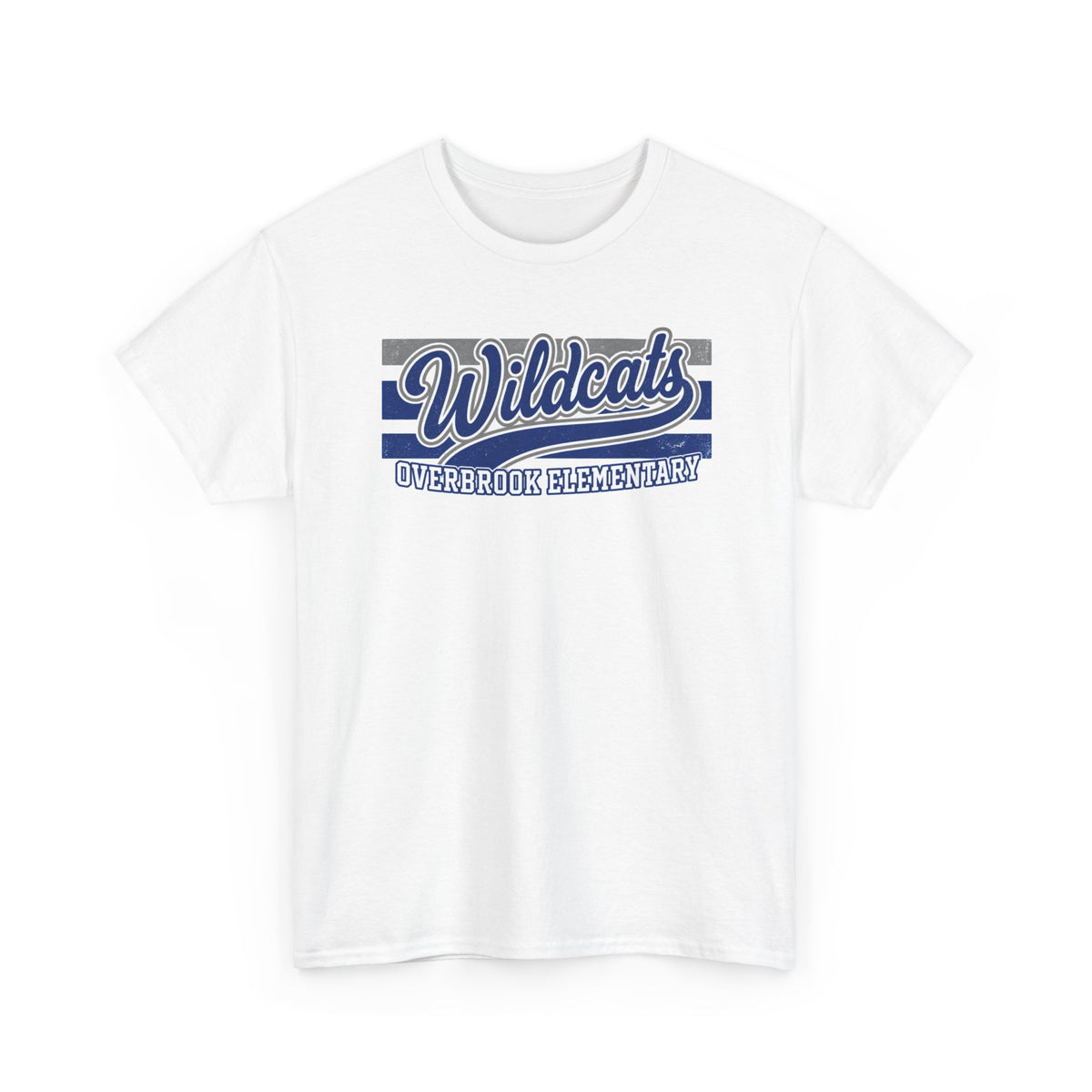 Adult Unisex Overbrook Elementary Wildcats Vintage Distressed Spirit Graphic Gildan Classic Tee