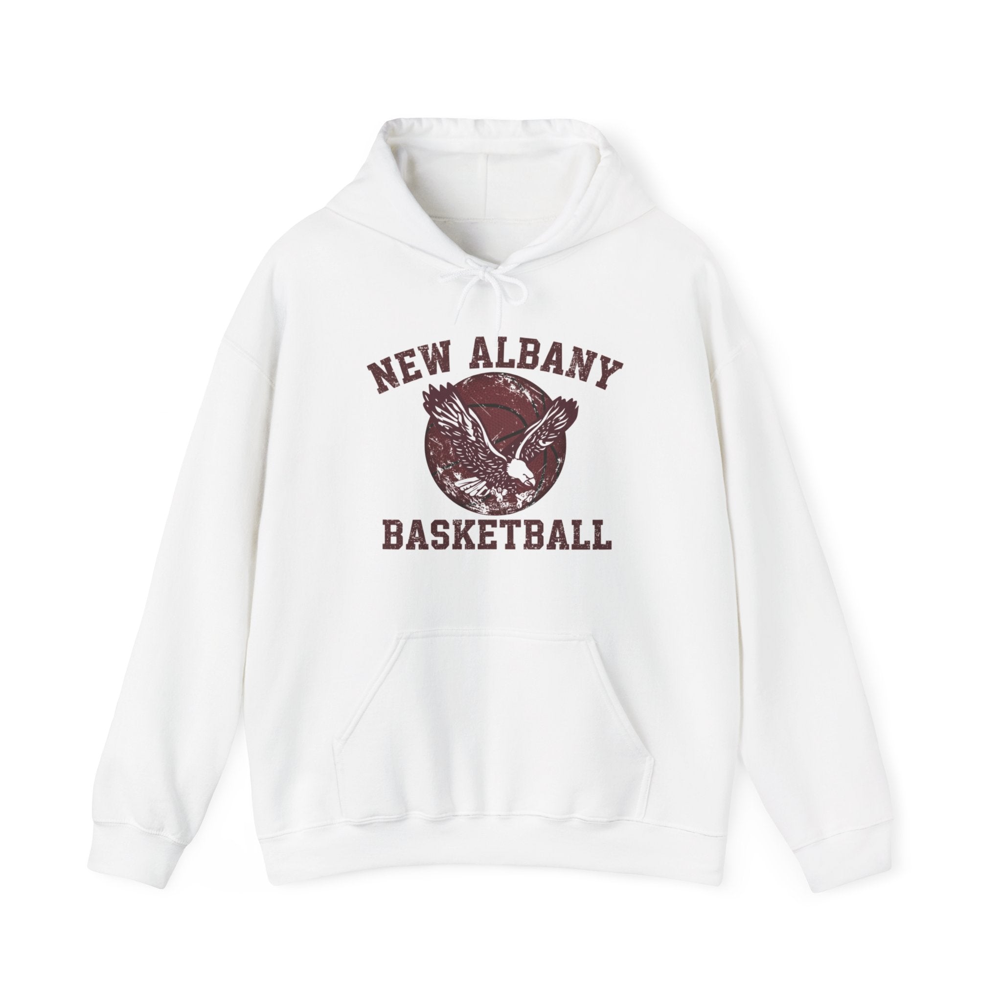 Adult Unisex New Albany Eagles Basketball Vintage Victory Graphic Hoodie