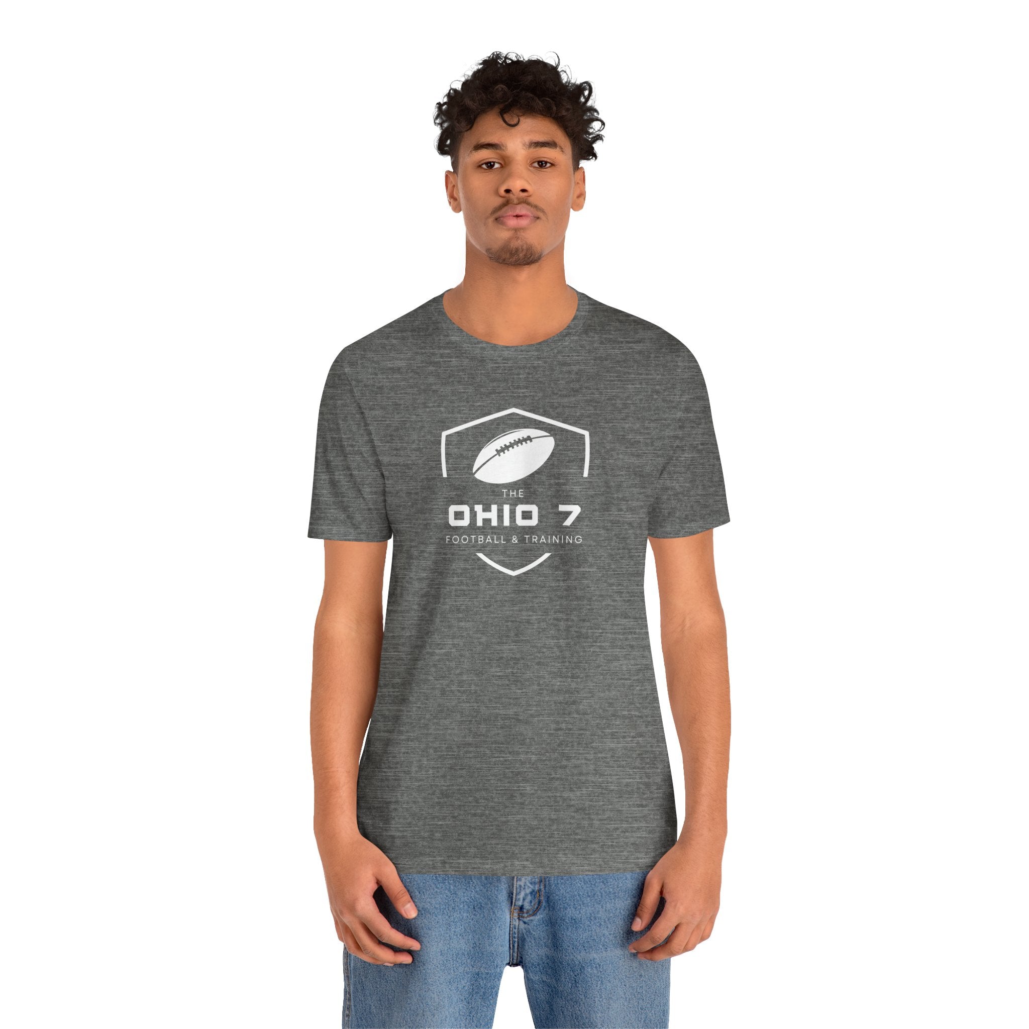 Adult Unisex The Ohio 7 White Logo Short Sleeve Bella + Canvas Soft Tee