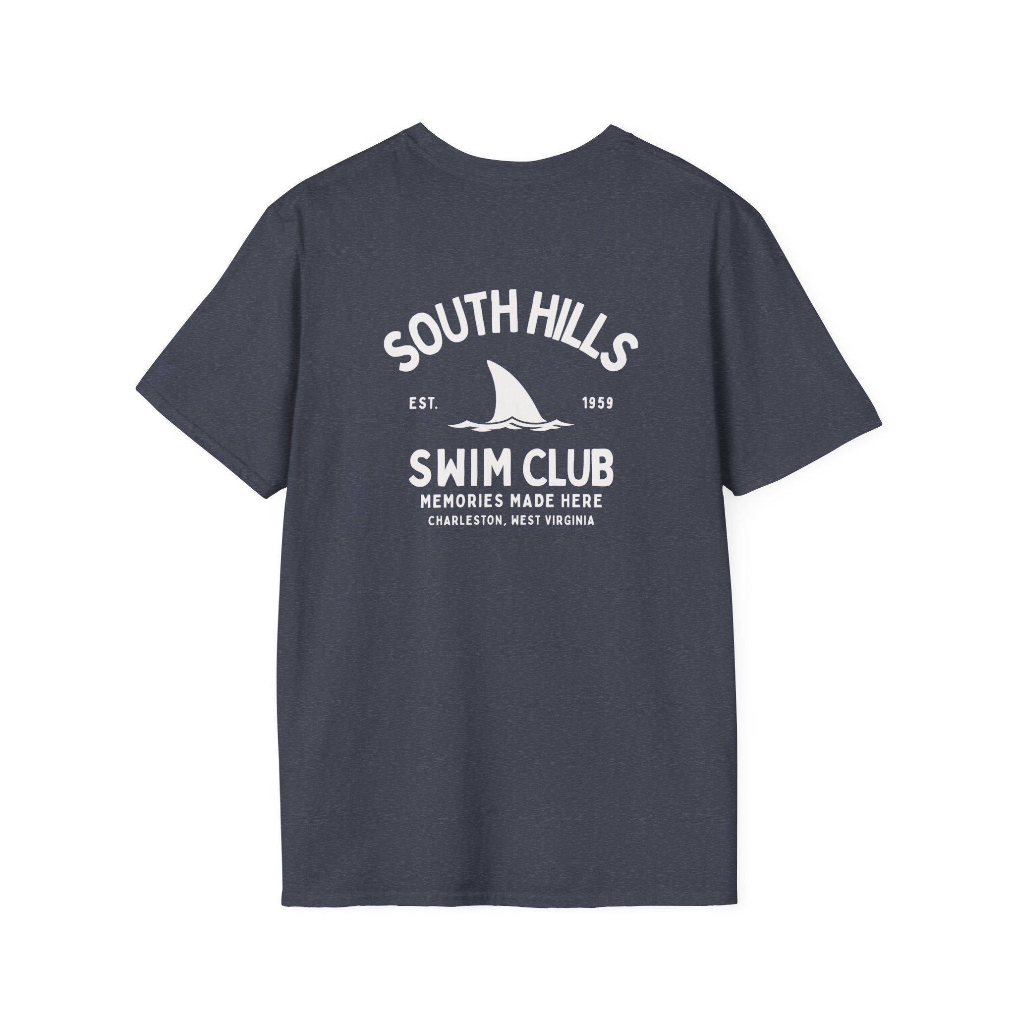 Adult Unisex South Hills Swim Club Heritage Graphic Short Sleeve Gildan Softstyle Tee