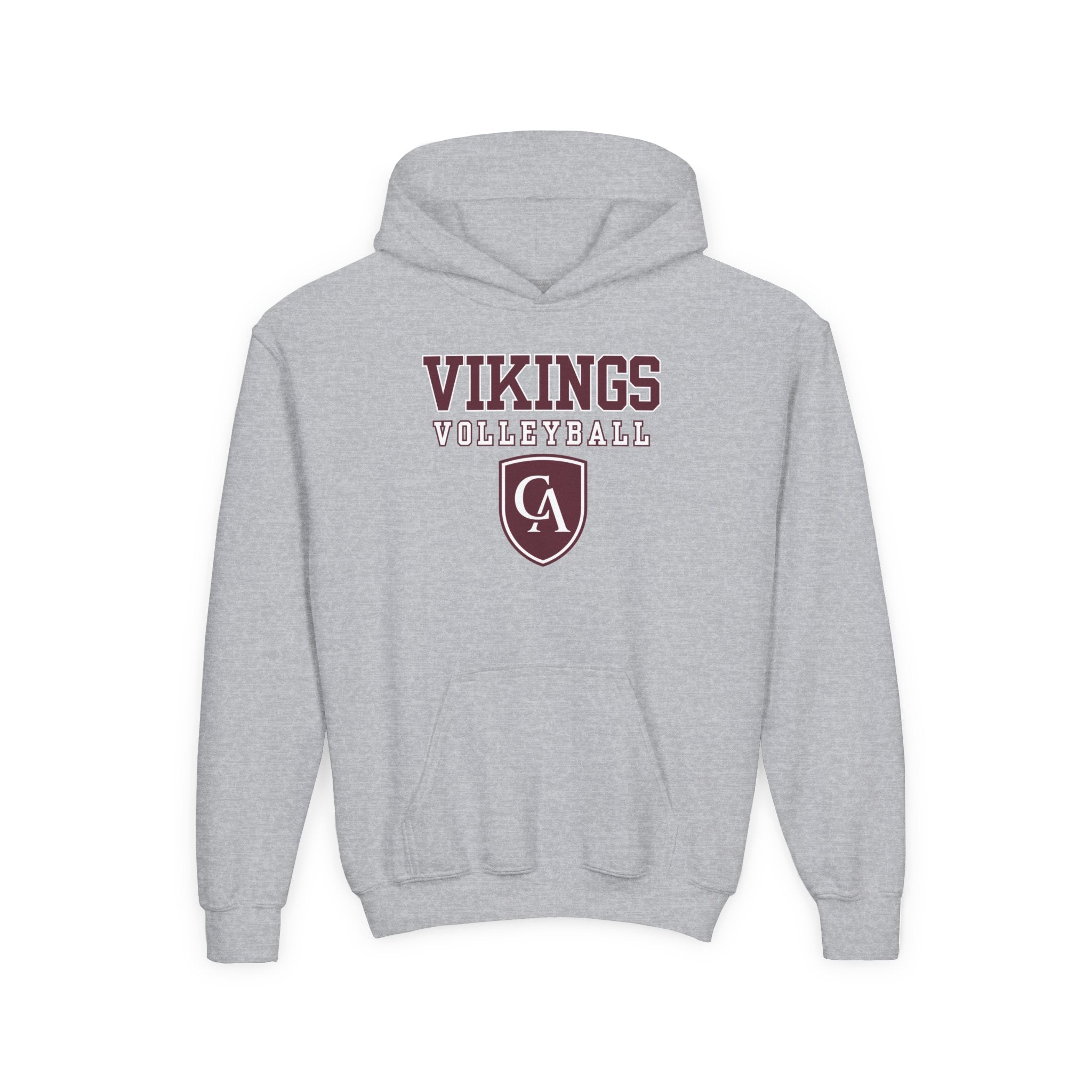 Youth Columbus Academy Vikings Volleyball Graphic Gildan Heavy Blend Hoodie