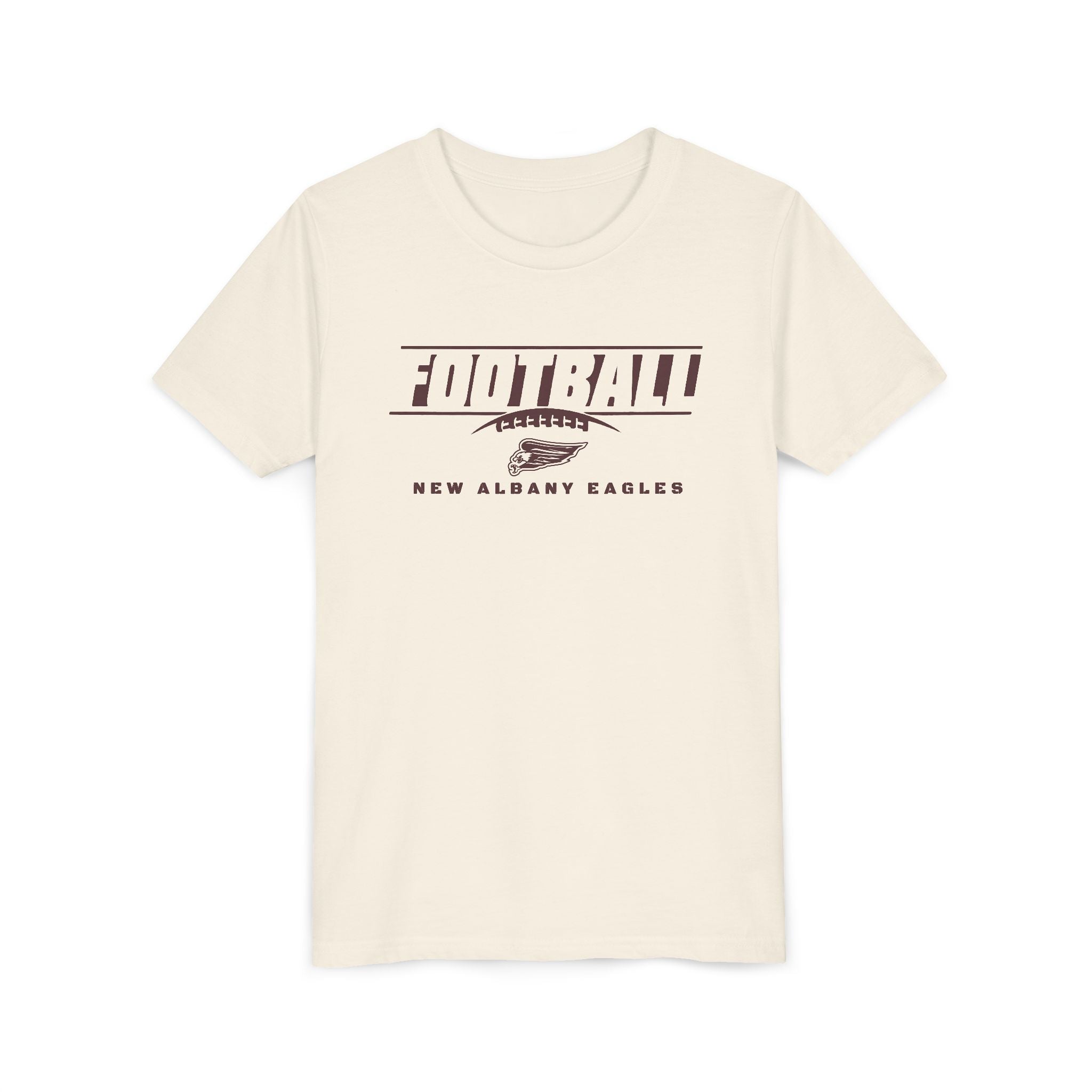 Youth New Albany Eagles Goal Line Maroon Graphic Short Sleeve Soft Tee