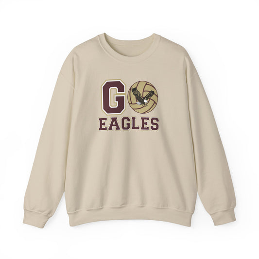 Adult Unisex Go Eagles Volleyball Graphic Sweatshirt - New Albany Eagles
