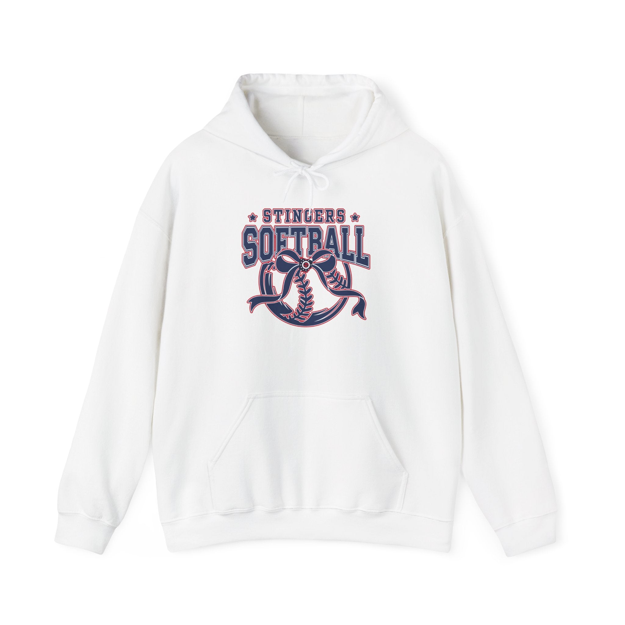 Adult Unisex Stingers Softball Spirit Bow Graphic Hoodie