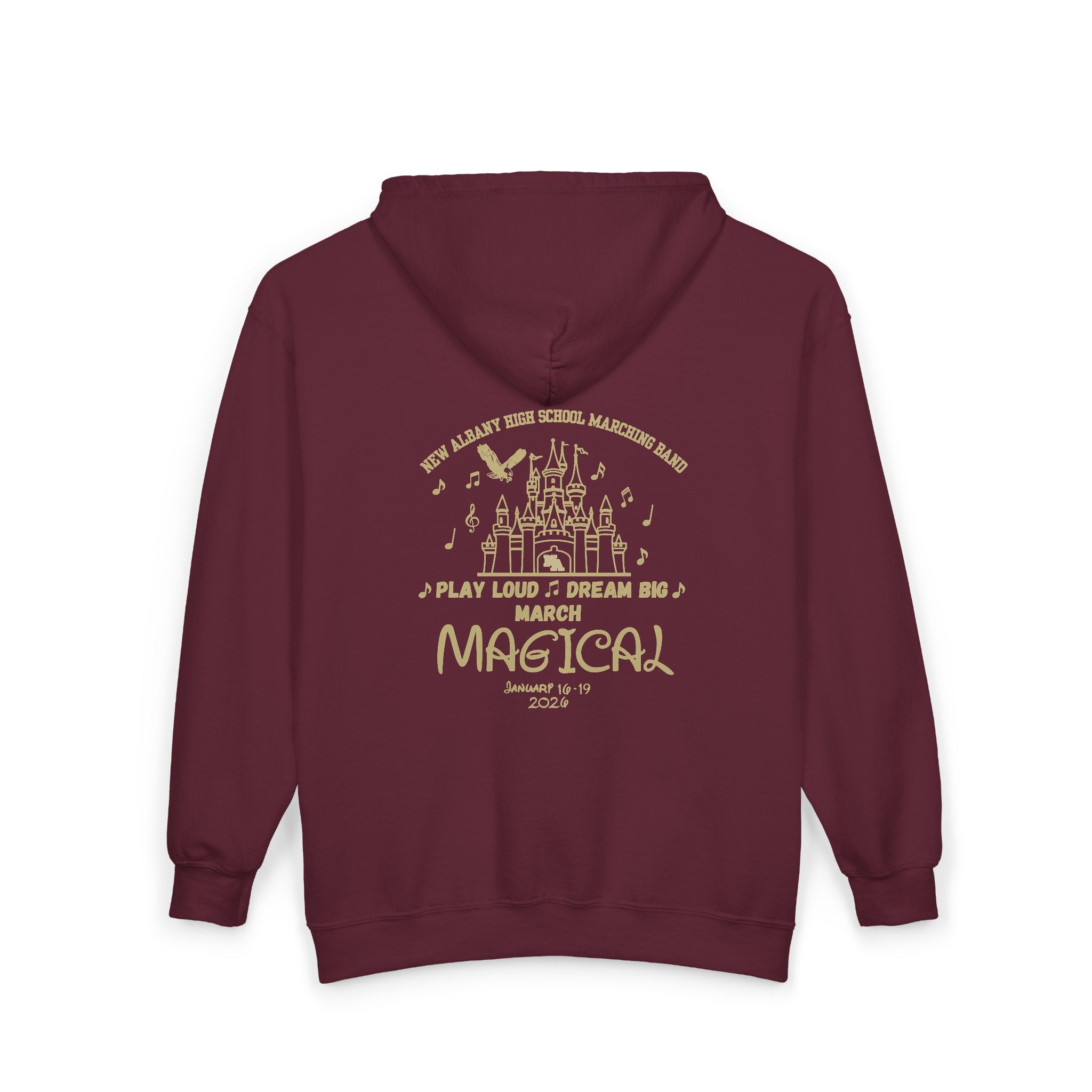 Adult Unisex NAHS Marching Band March Magical Graphic Full-Zip Sweatshirt